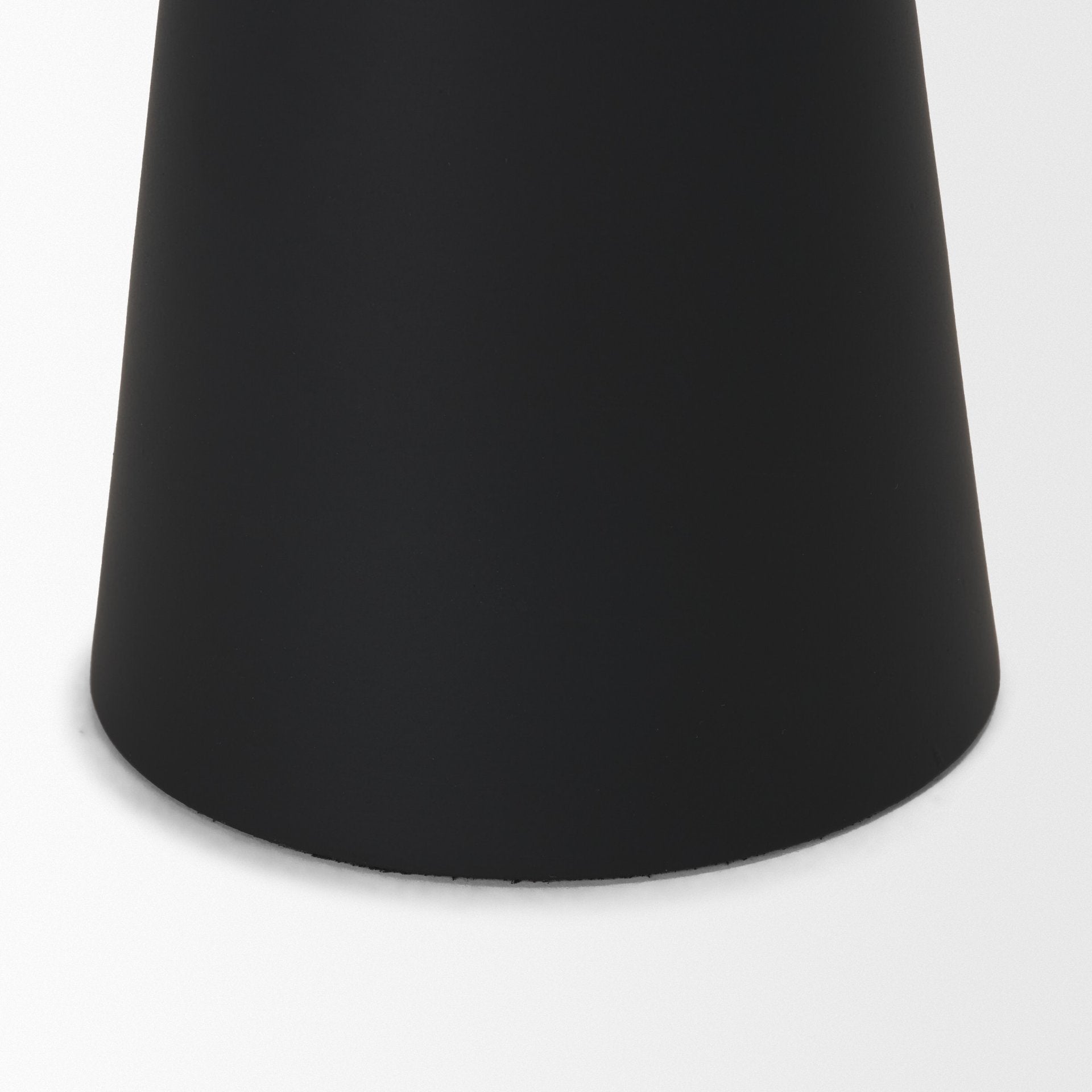 Odilia Large Smooth Matte Black Metal Geometric Pillar Candle Holder - Central Designs