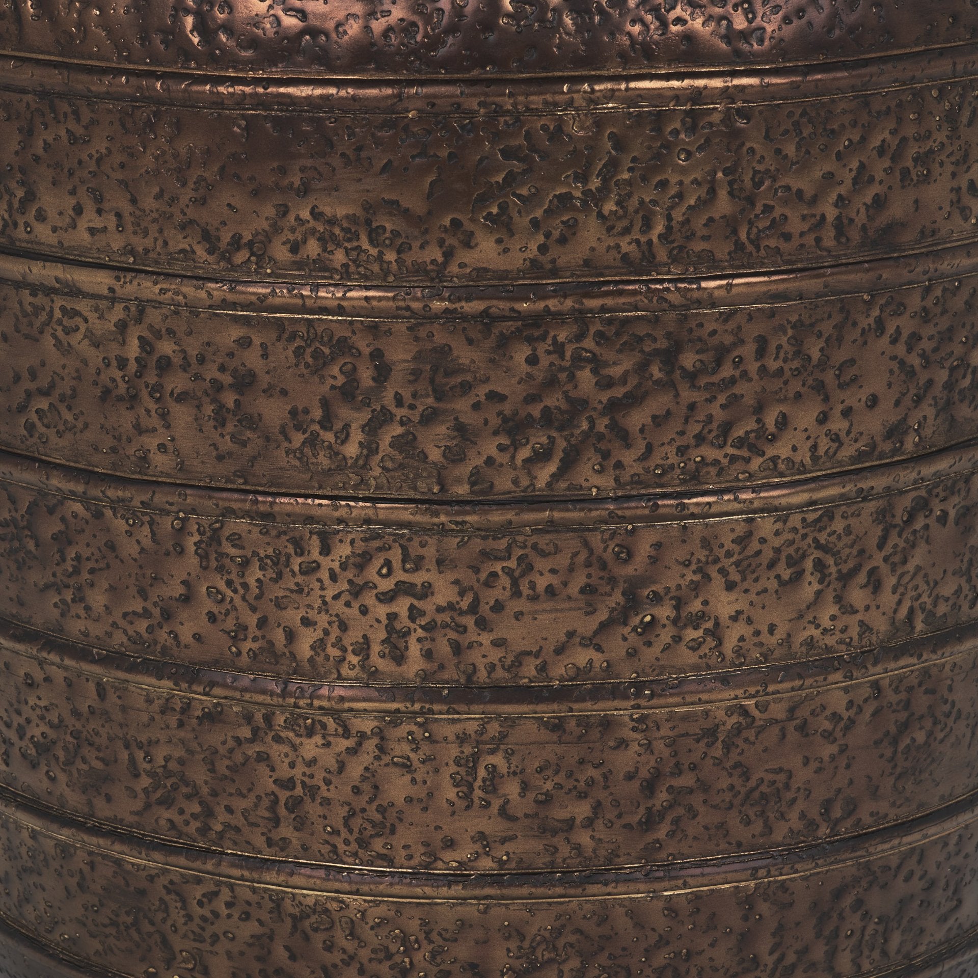Aivana Large Antiqued Gold Metal Floor Vase - Central Designs