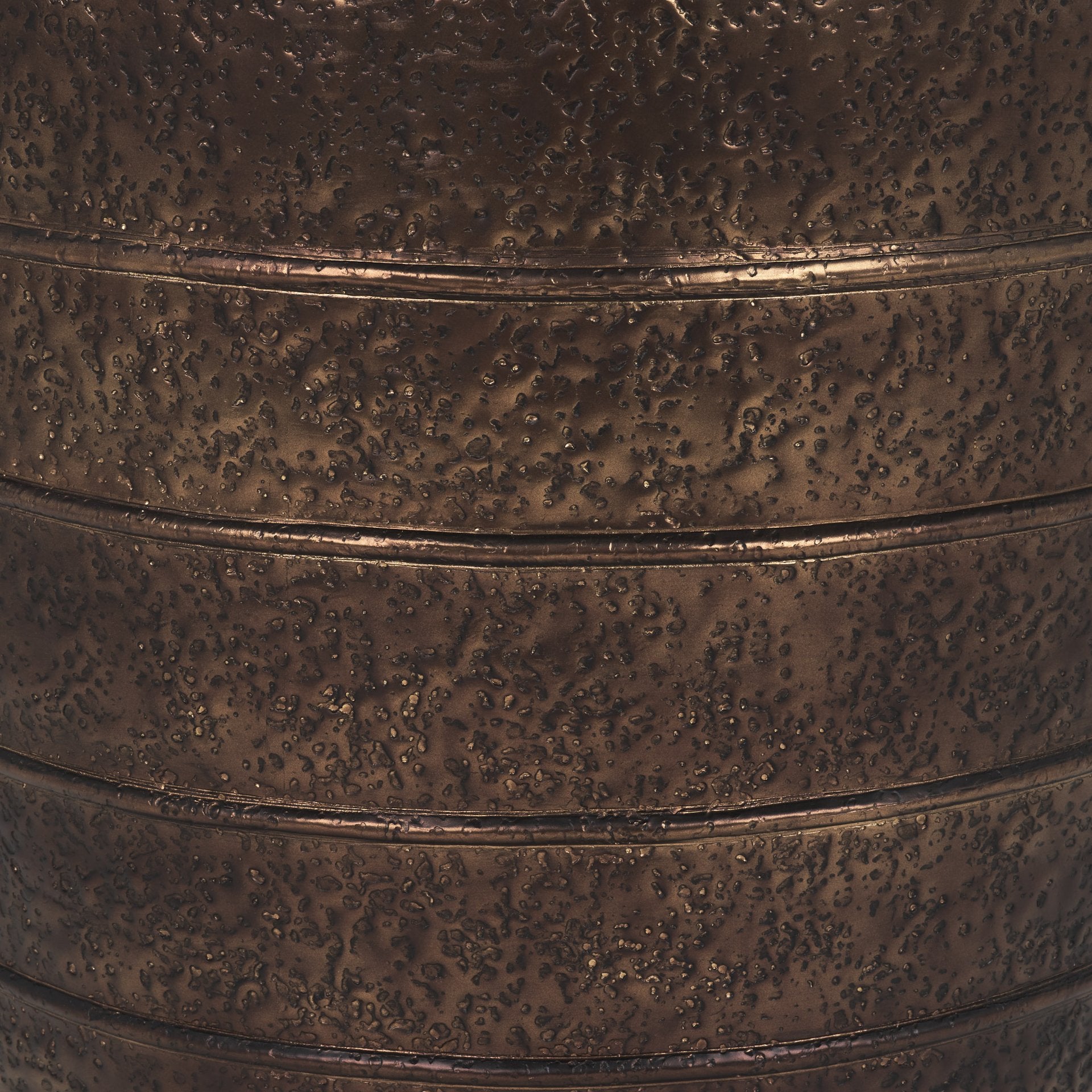 Aivana Extra Large Antiqued Gold Metal Floor Vase - Central Designs