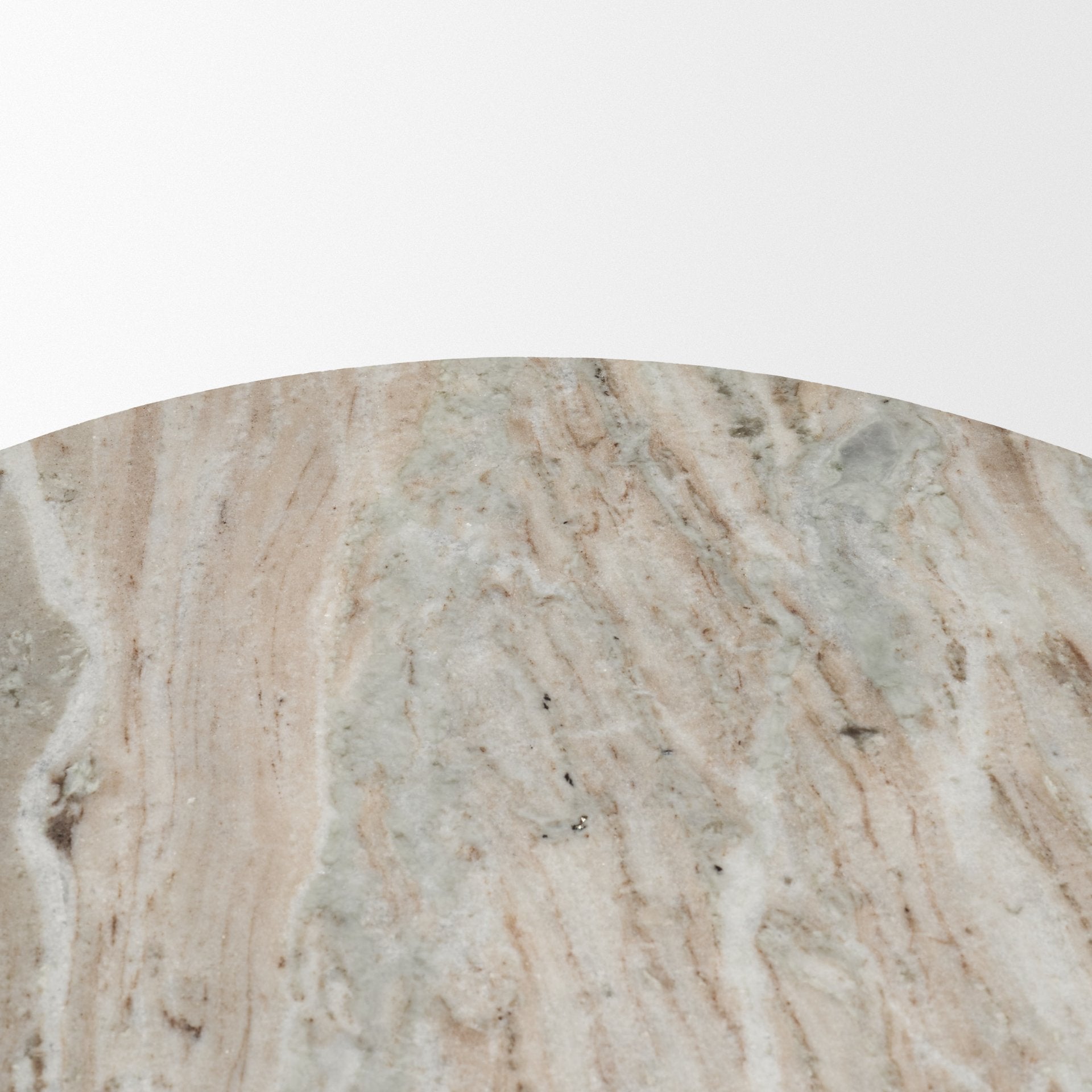 Nylah Solid Pink Marble Round Accent Table - Central Designs