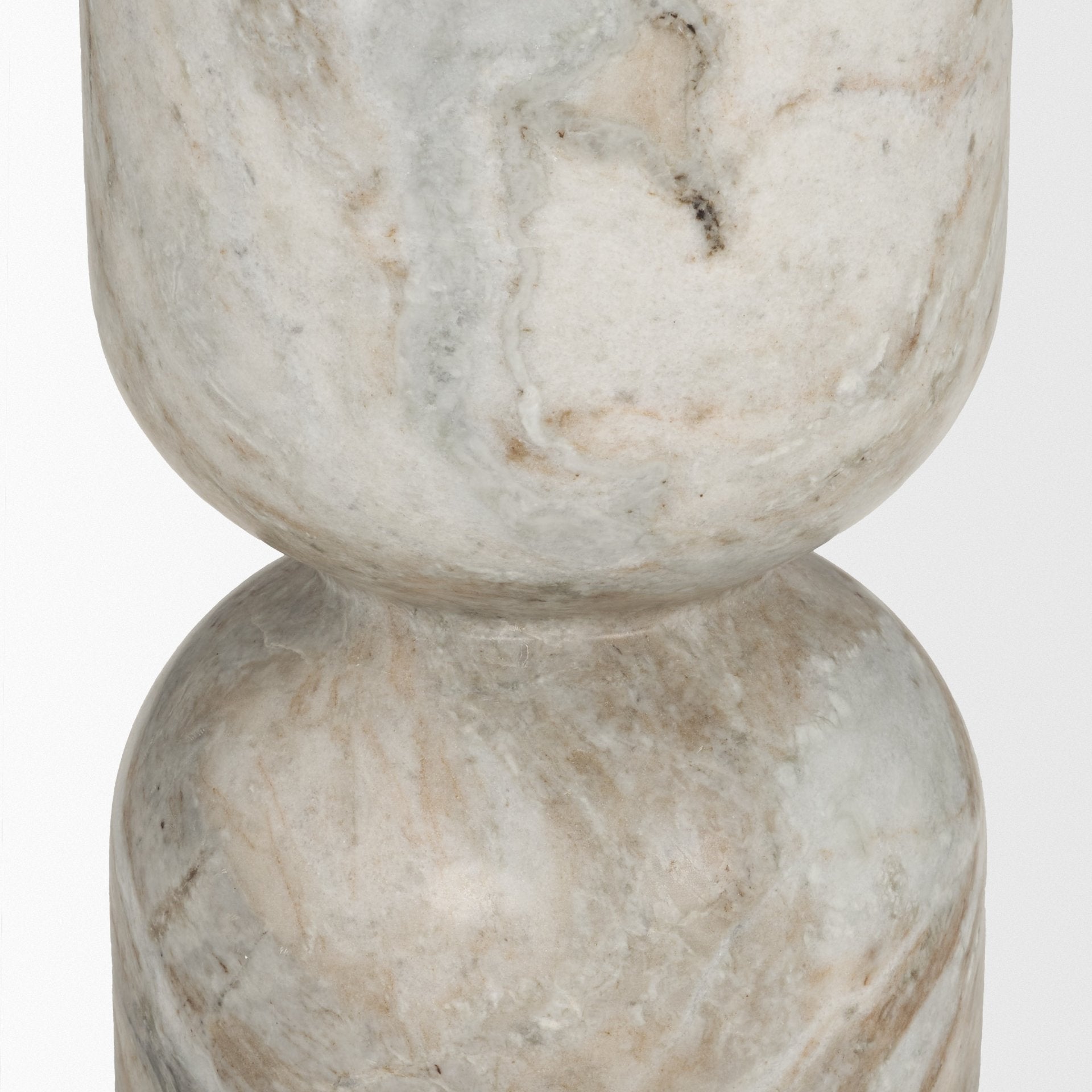 Nylah Solid Pink Marble Round Accent Table - Central Designs