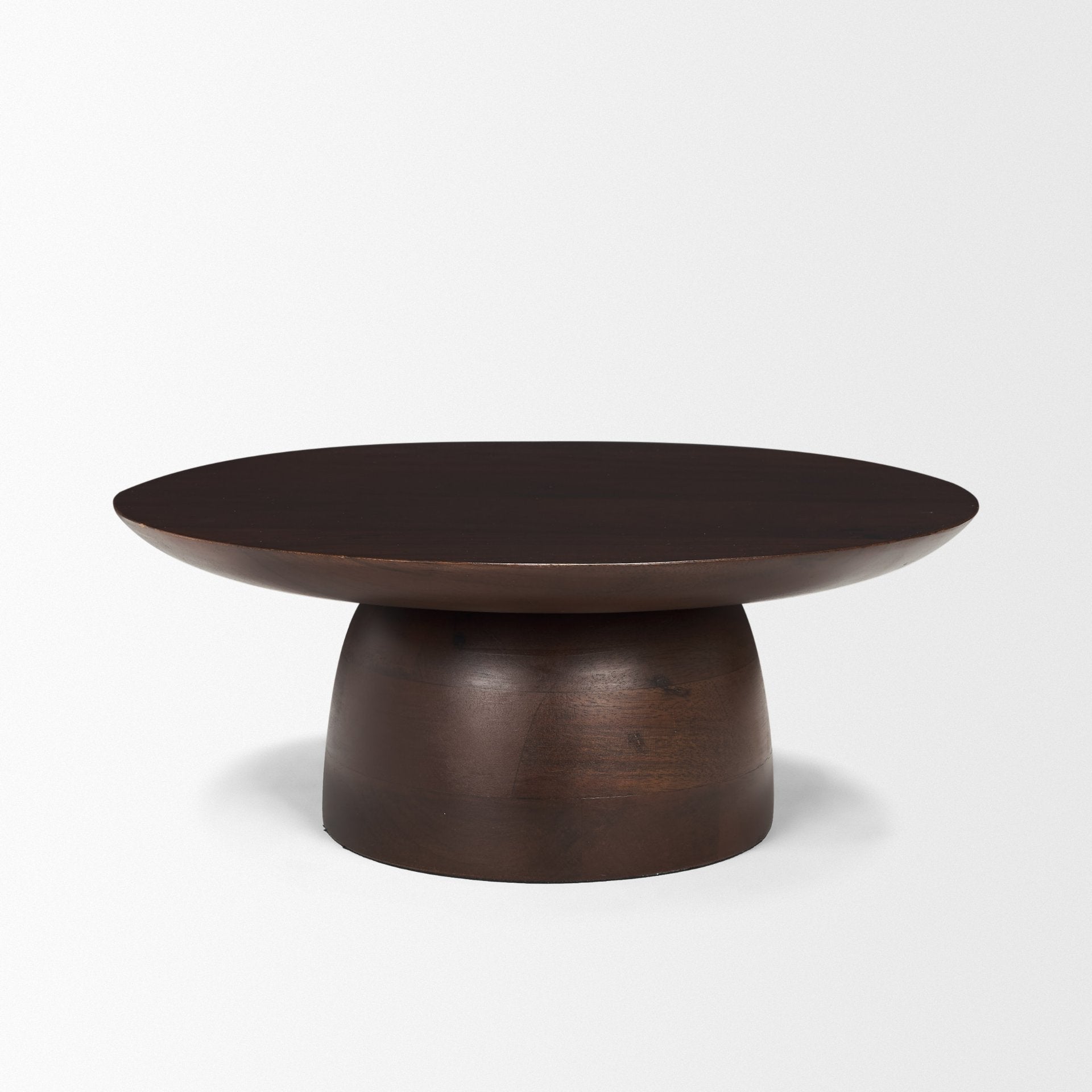 Sadira Small Mid - Dark Brown Solid Wood Round Riser - Central Designs