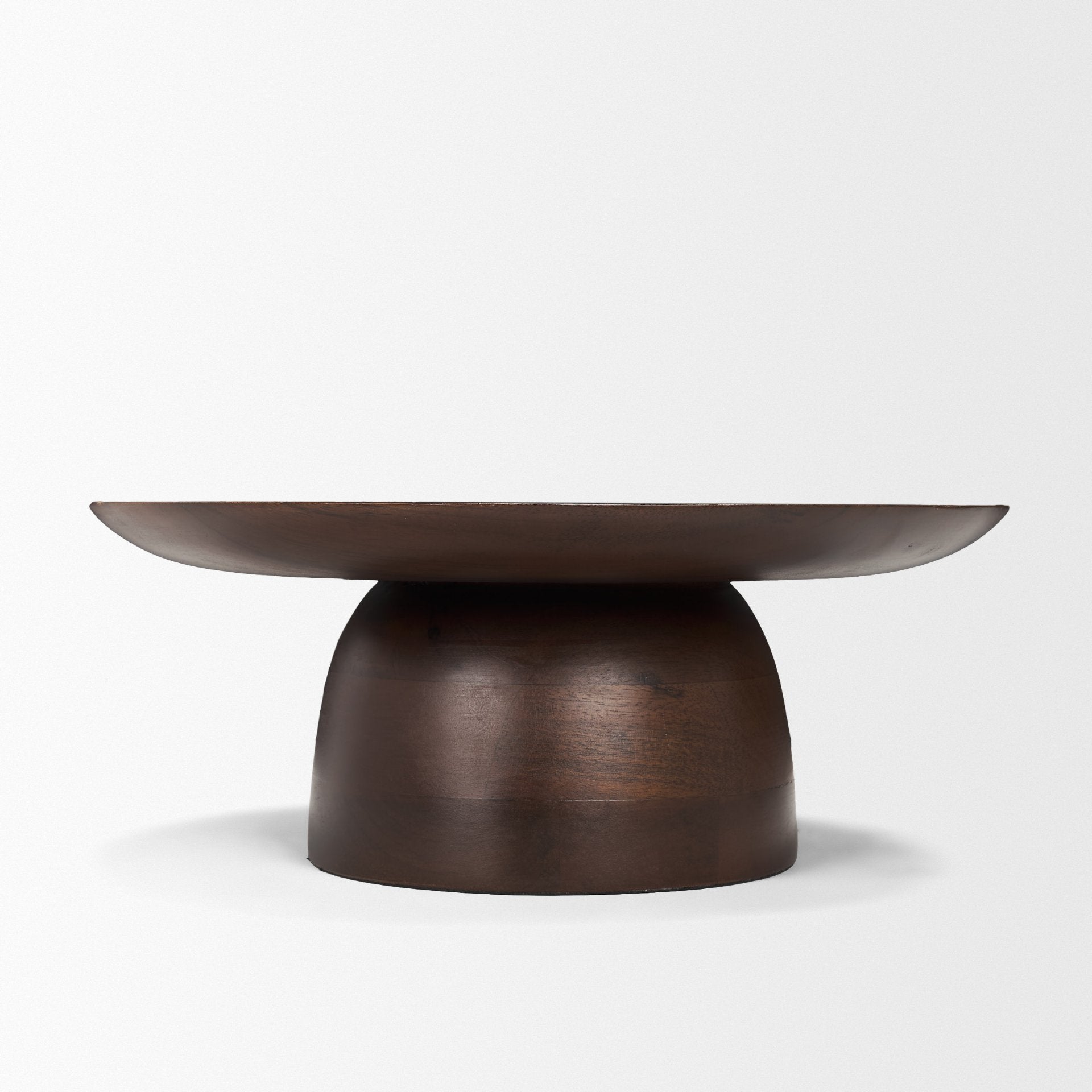 Sadira Small Mid - Dark Brown Solid Wood Round Riser - Central Designs