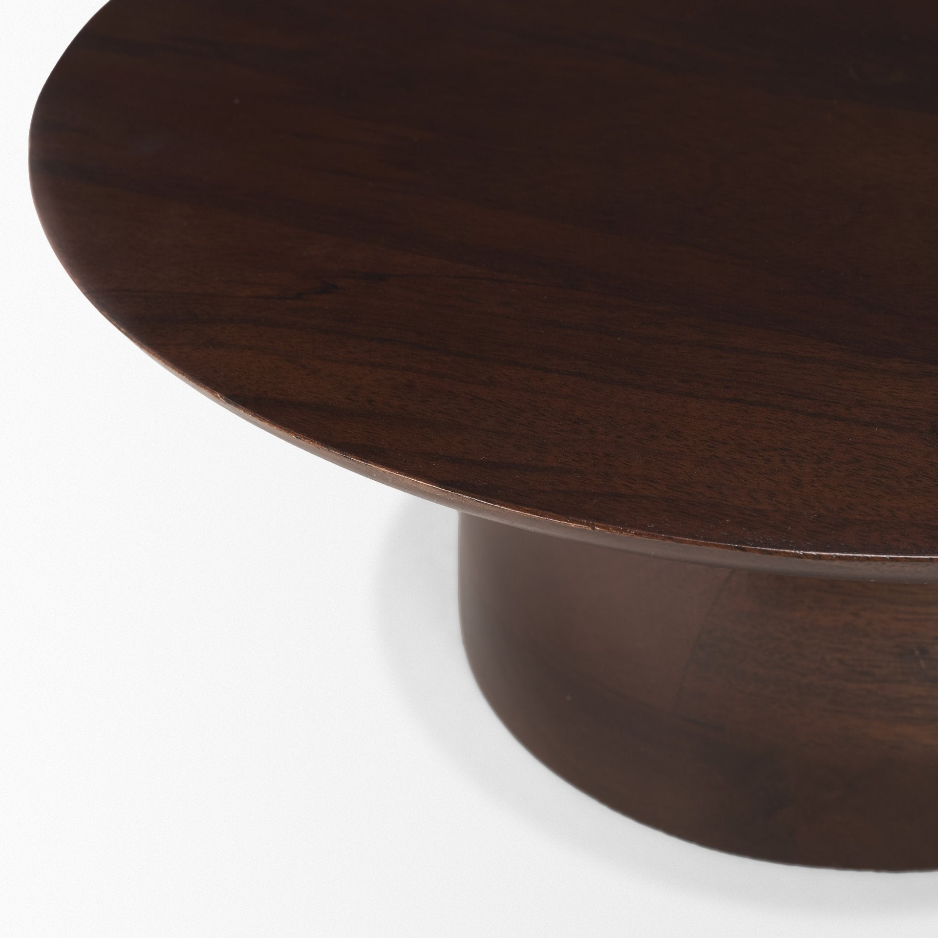 Sadira Small Mid - Dark Brown Solid Wood Round Riser - Central Designs