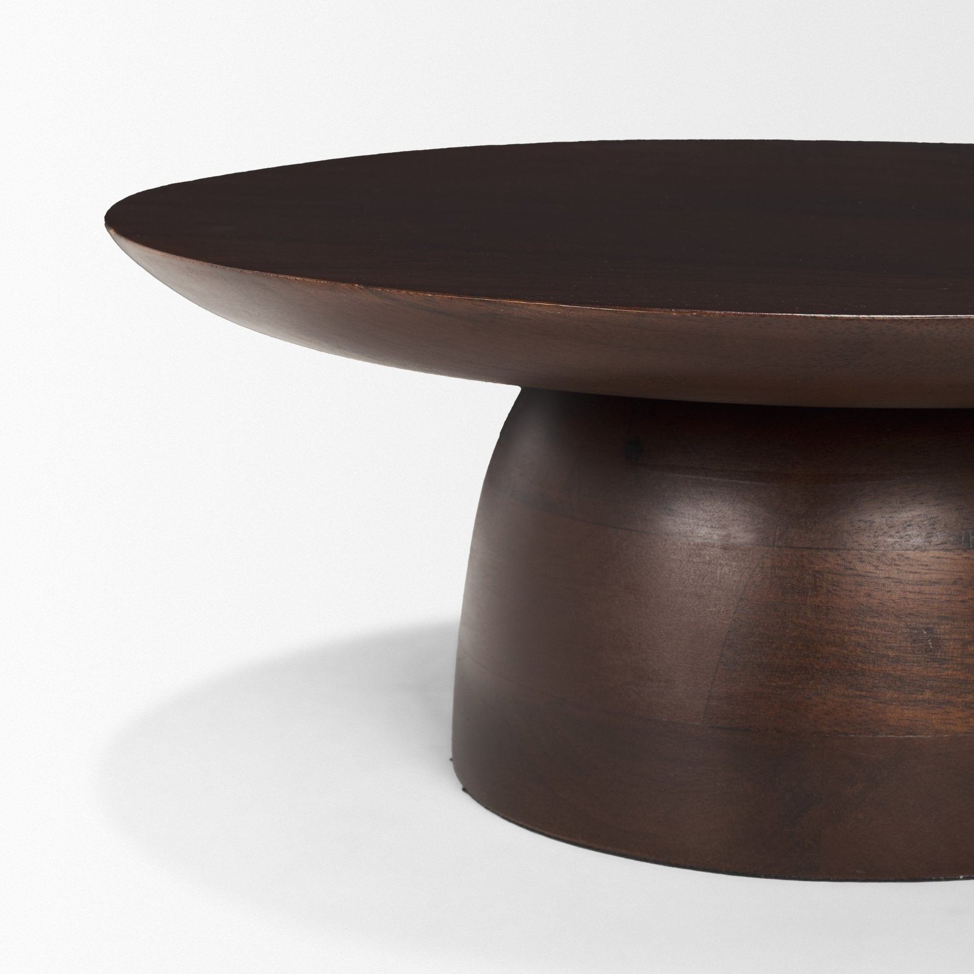 Sadira Small Mid - Dark Brown Solid Wood Round Riser - Central Designs