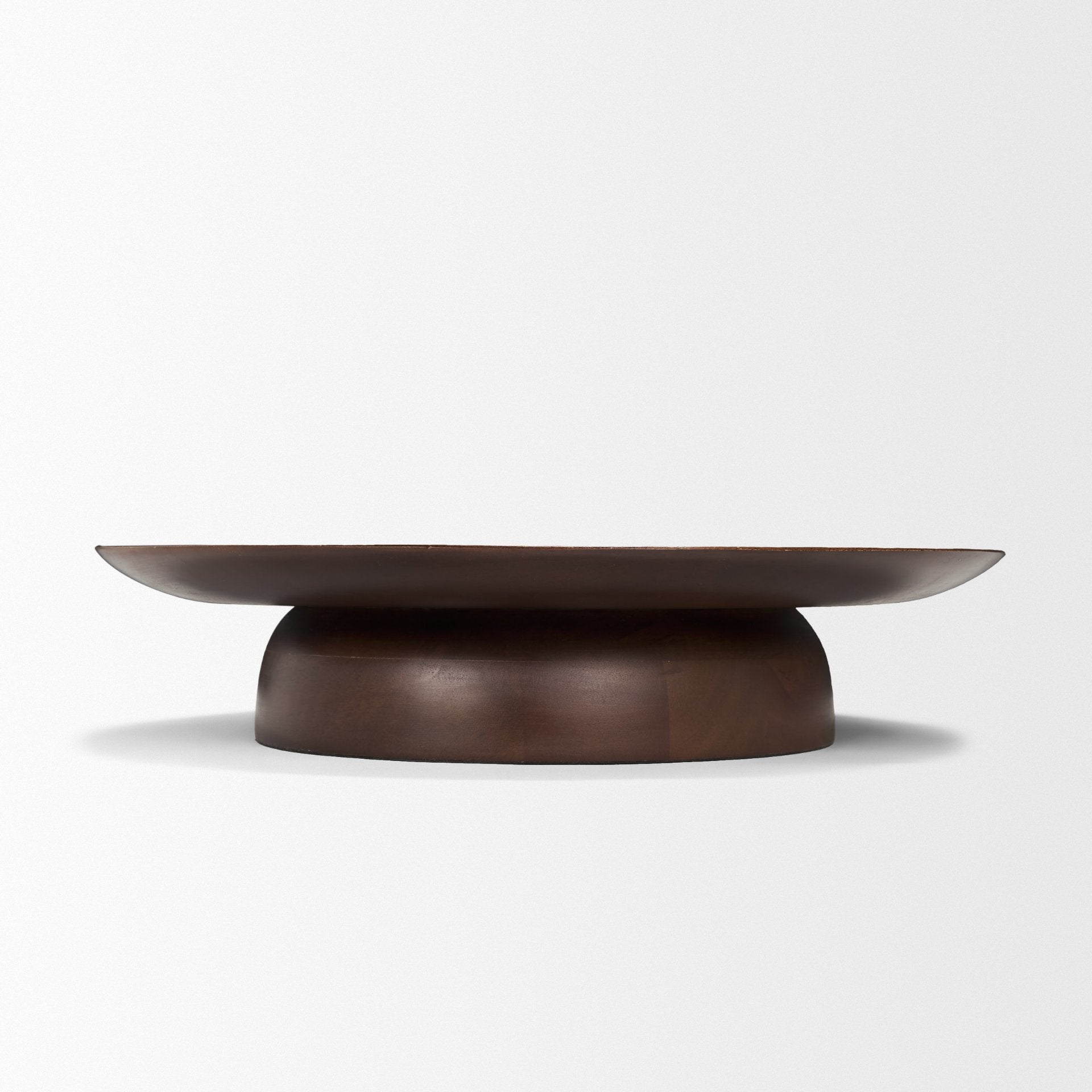 Sadira Large Mid - Dark Brown Solid Wood Round Riser - Central Designs