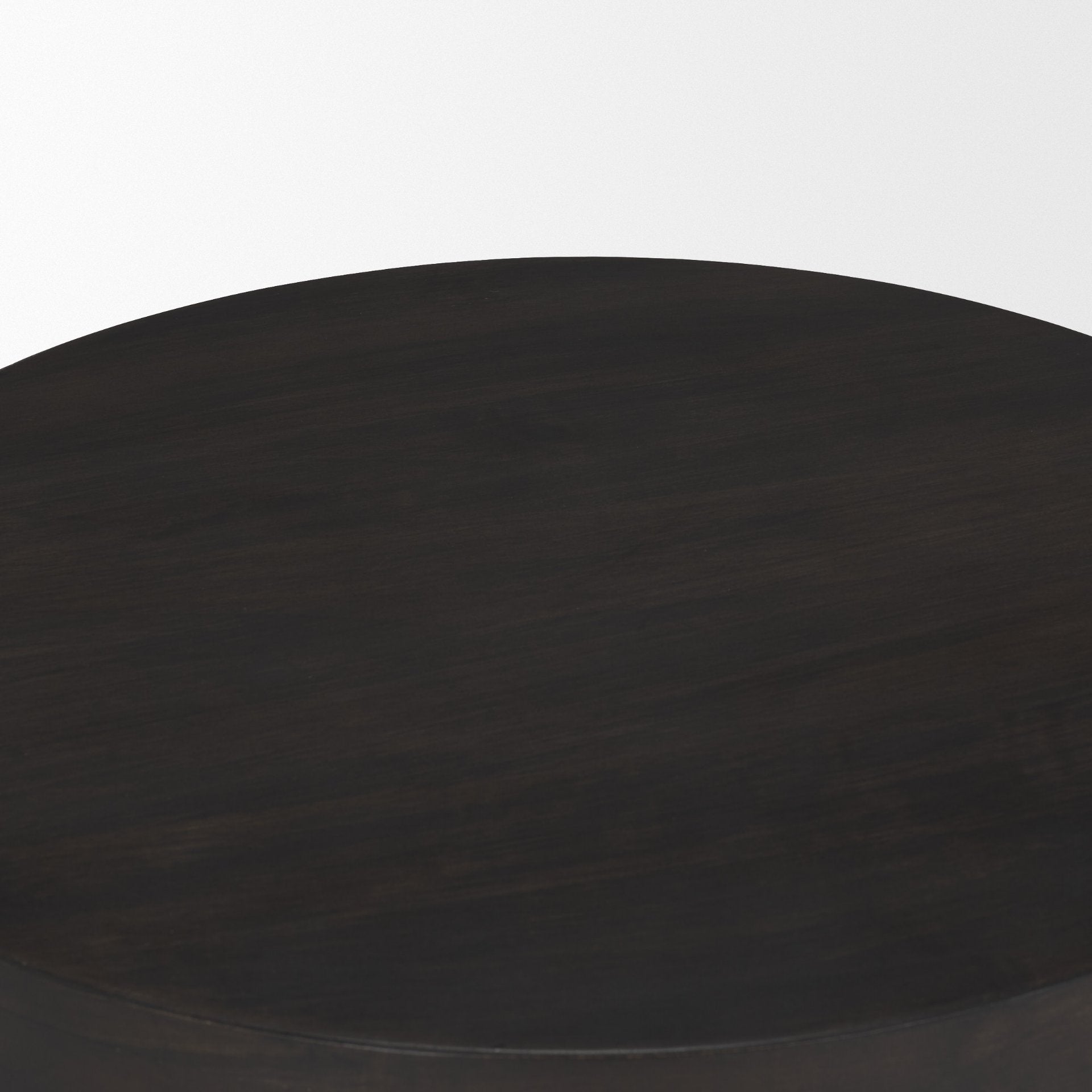 Rashama Dark Brown Wood Stacked Geometric Round Accent Table - Central Designs