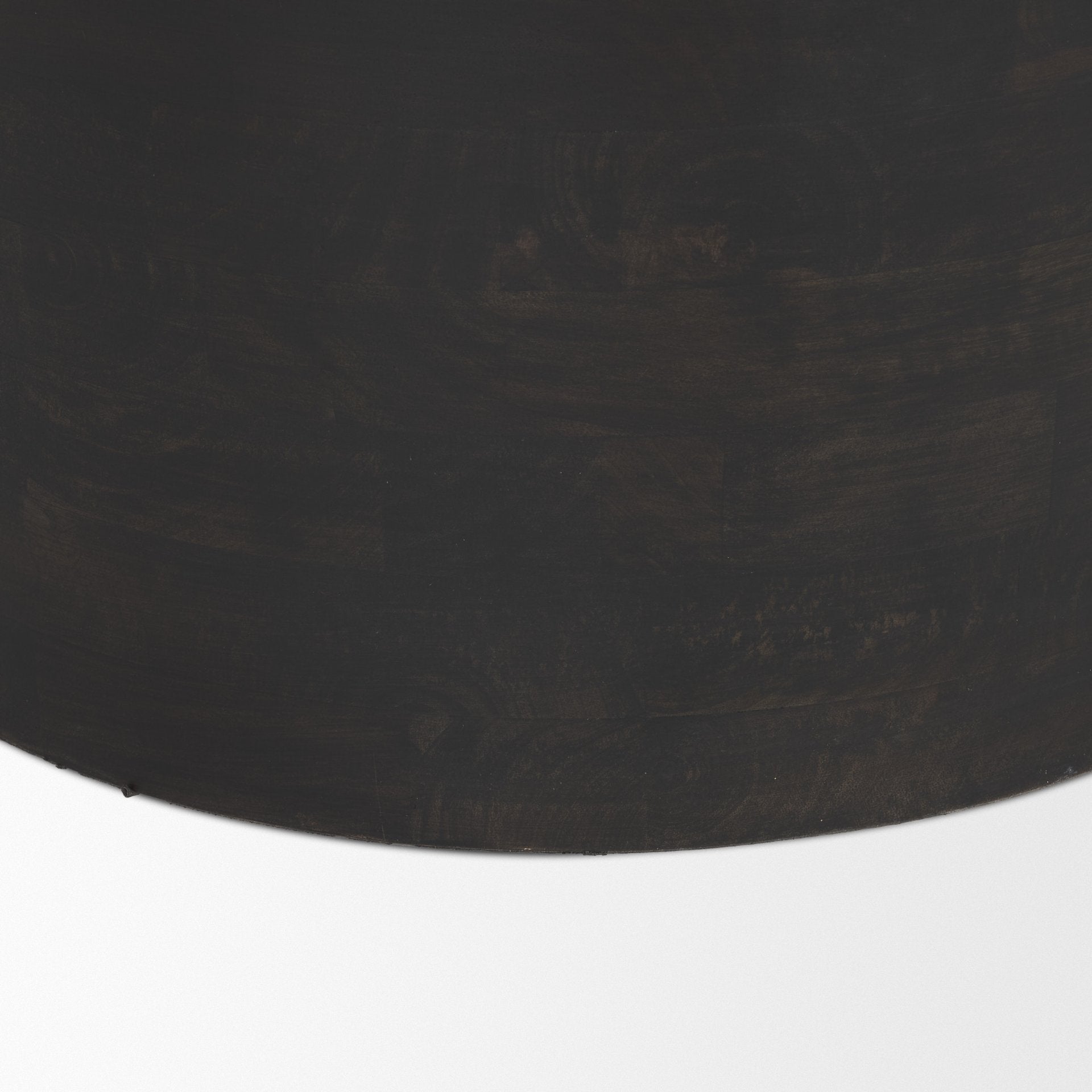 Rashama Dark Brown Wood Stacked Geometric Round Accent Table - Central Designs