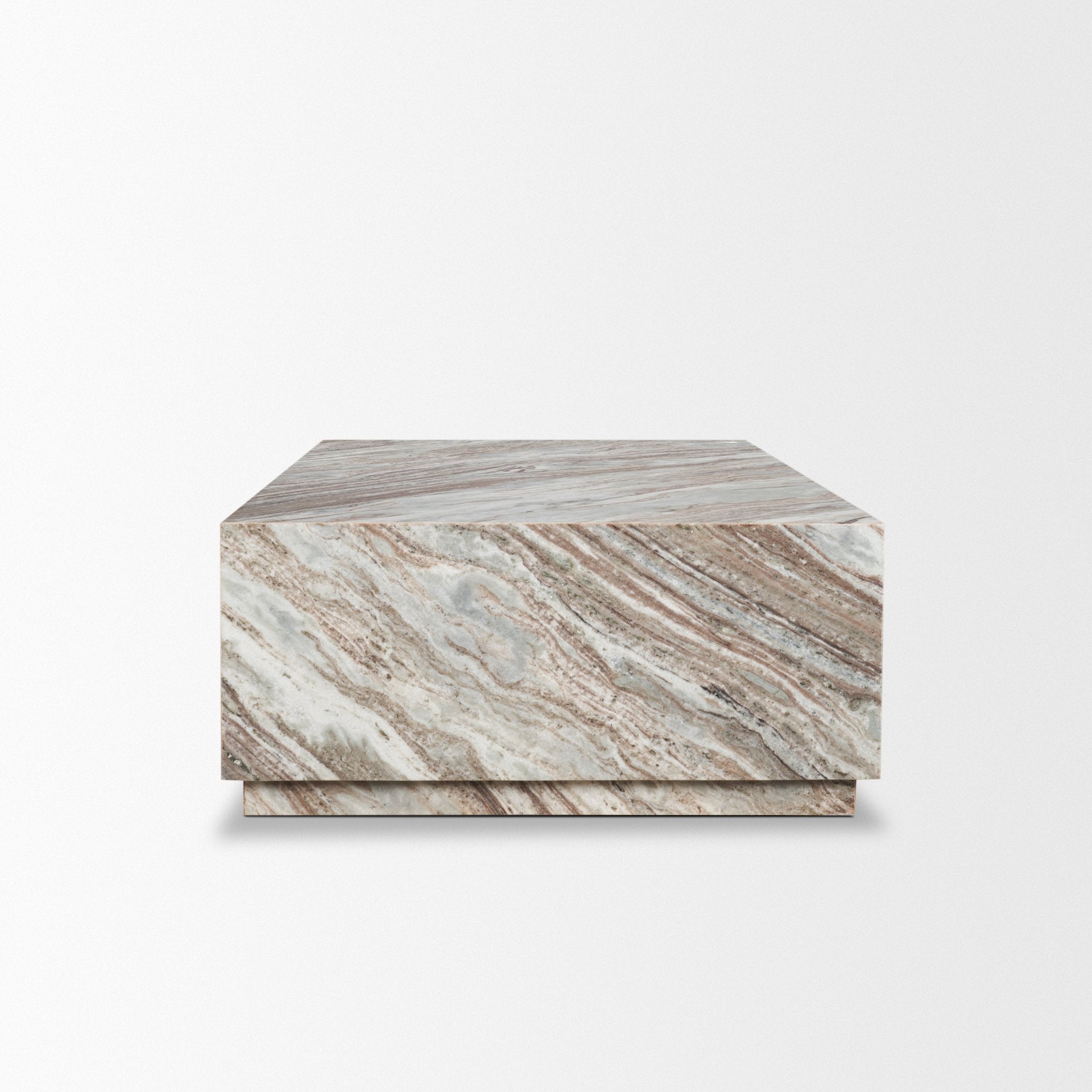 Matteo Solid Pink Marble Rectangular Coffee Table - Central Designs