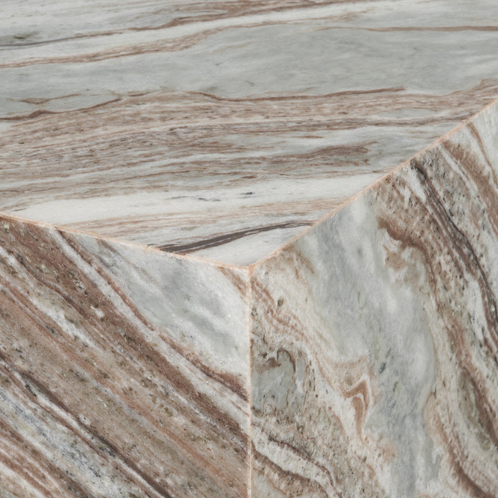 Matteo Solid Pink Marble Rectangular Coffee Table - Central Designs