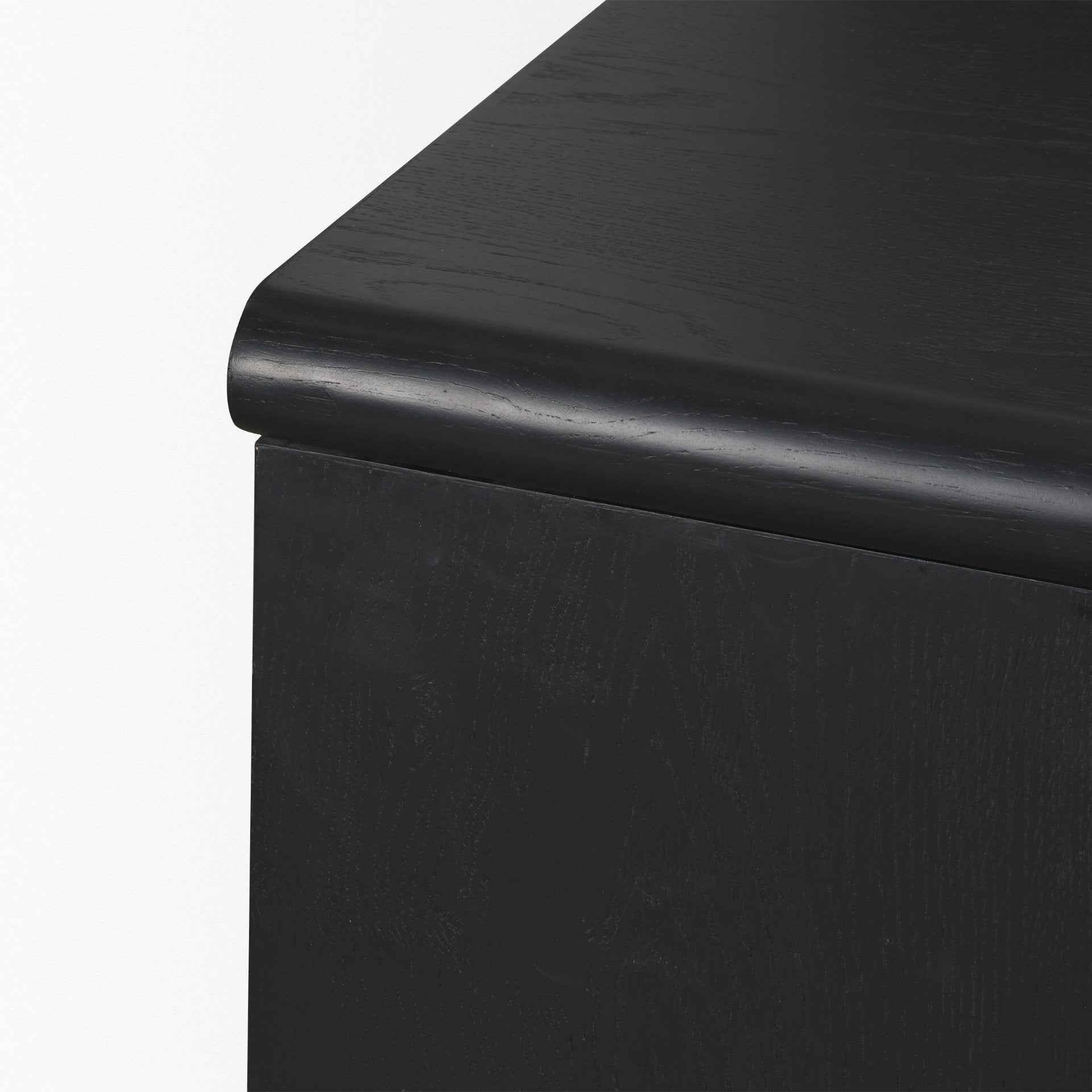 Rowan Black Oak Wood Closed 4 Door Sideboard - Central Designs