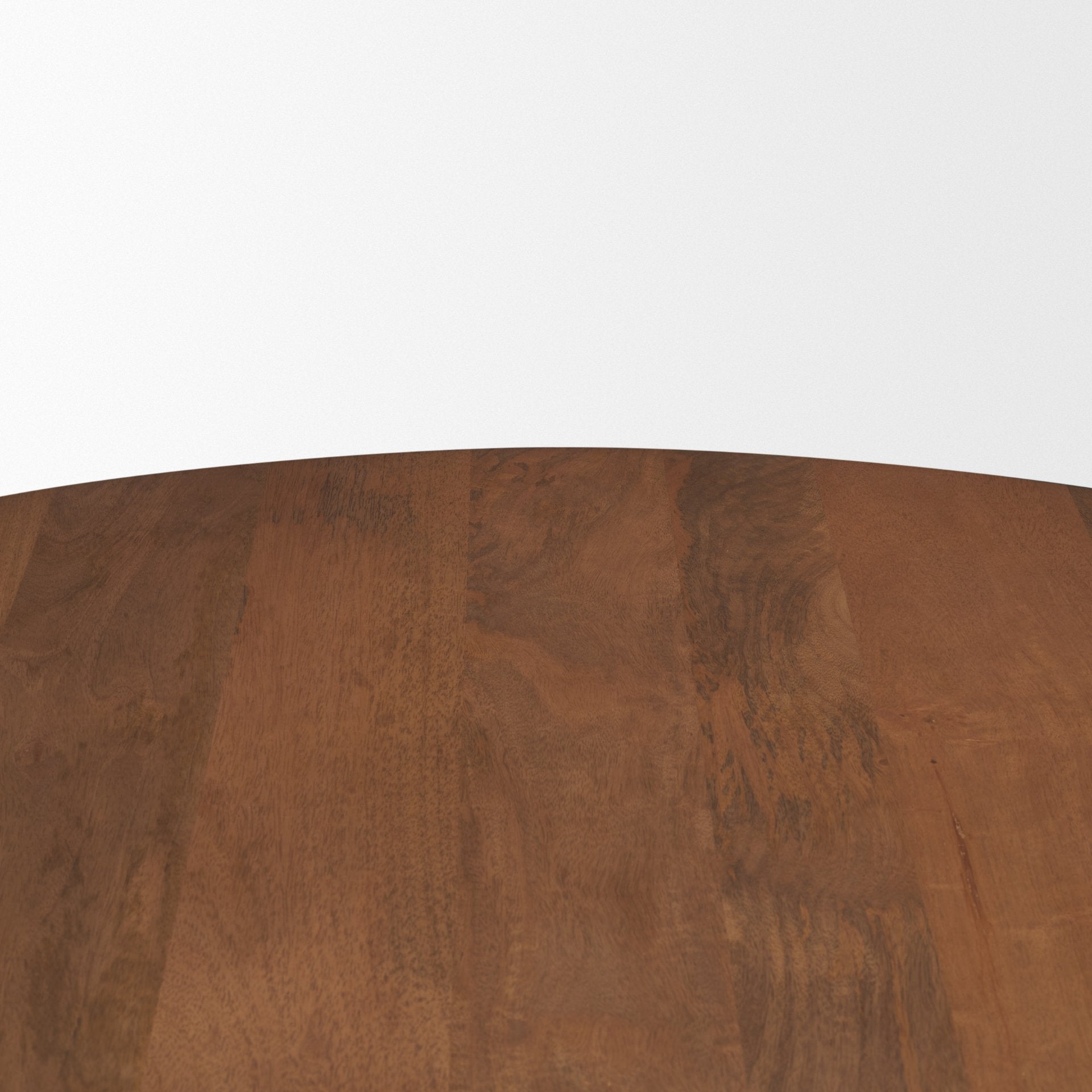 Arno Warm Mid - Brown Wood Sculptural Round Coffee Table - Central Designs