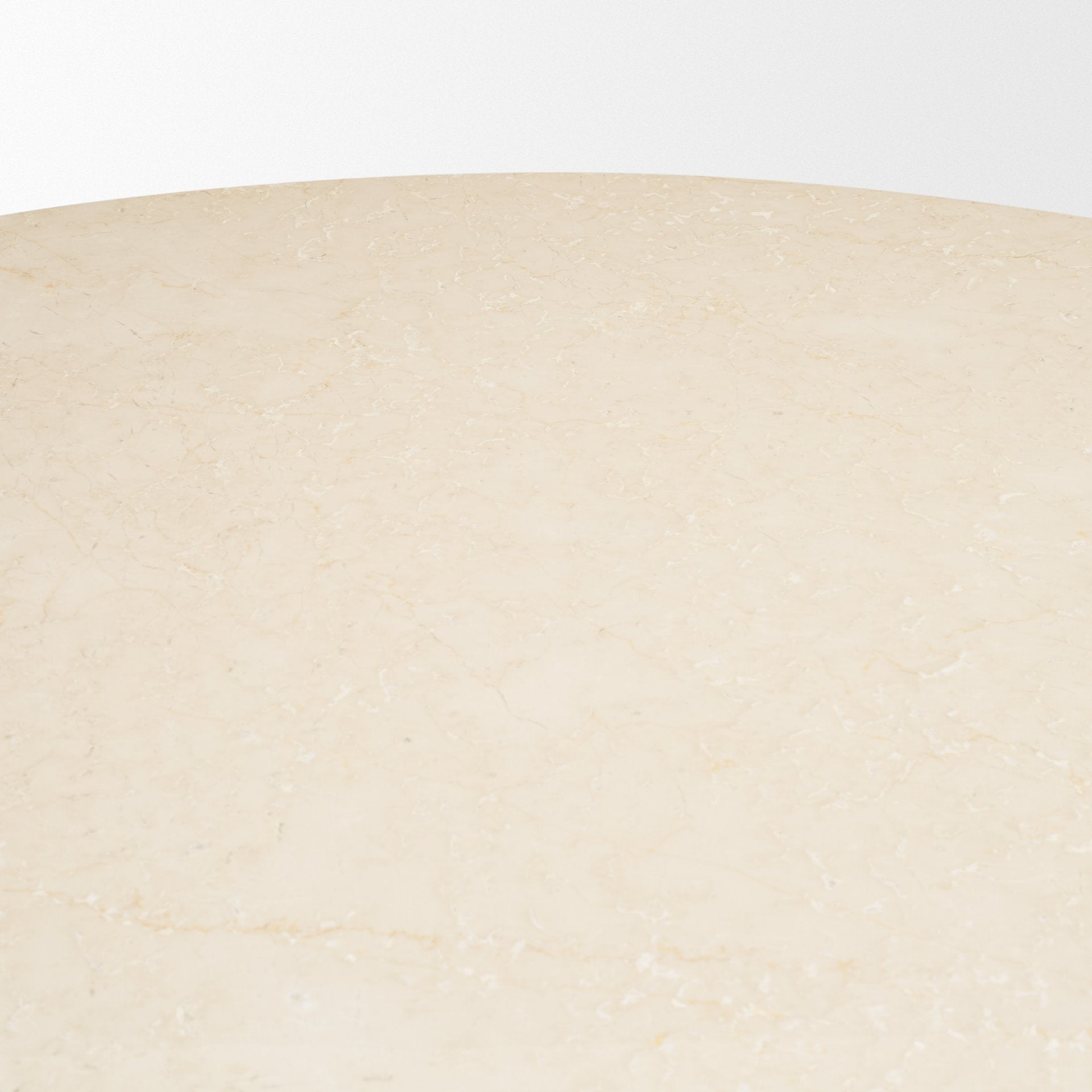 Marbrello 60" Botticino Marble Top Light Brown Fluted Wood Round Dining Table - Central Designs