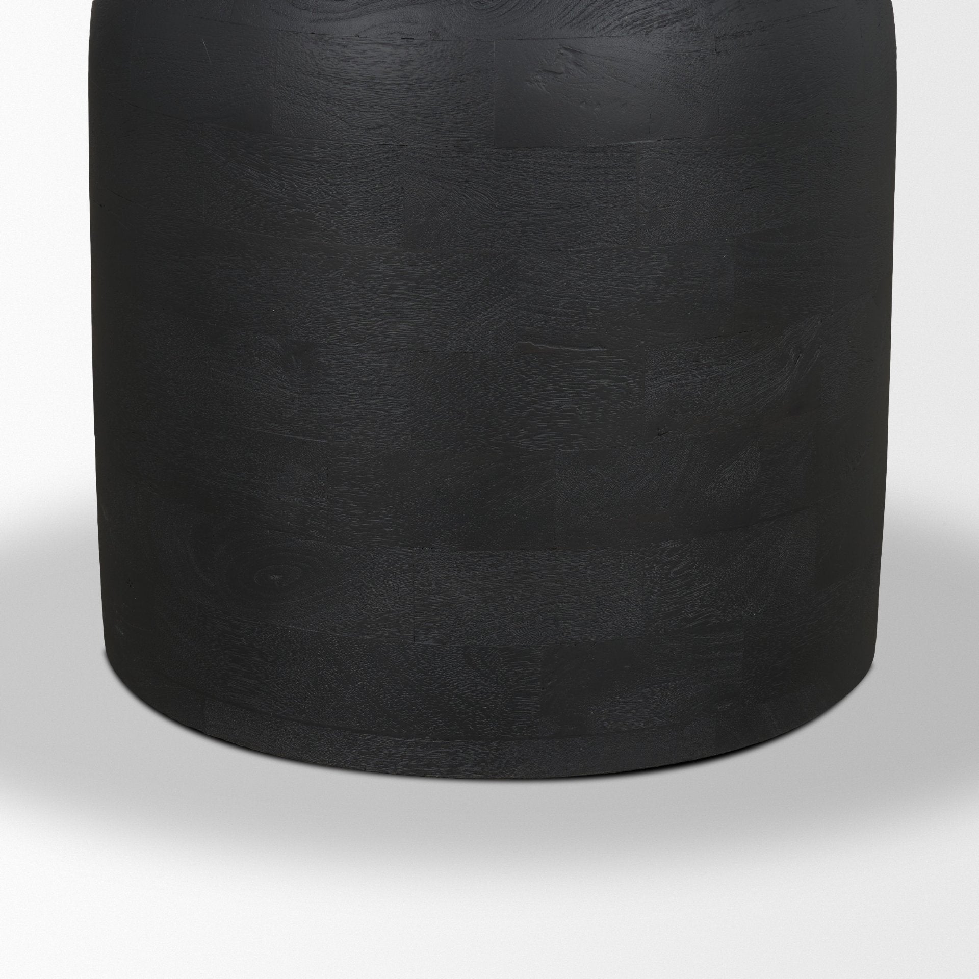 Atlas 42" Black Wood Stacked Pedestal Base Round Dining Table - Central Designs