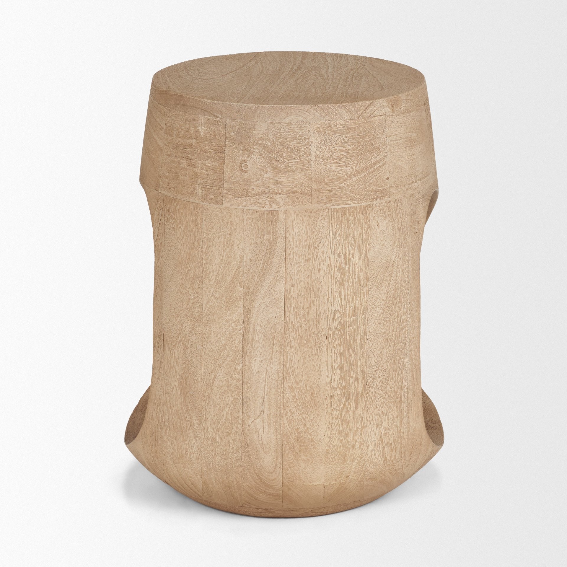 Cove Light Brown Sculptural Open Side Table - Central Designs