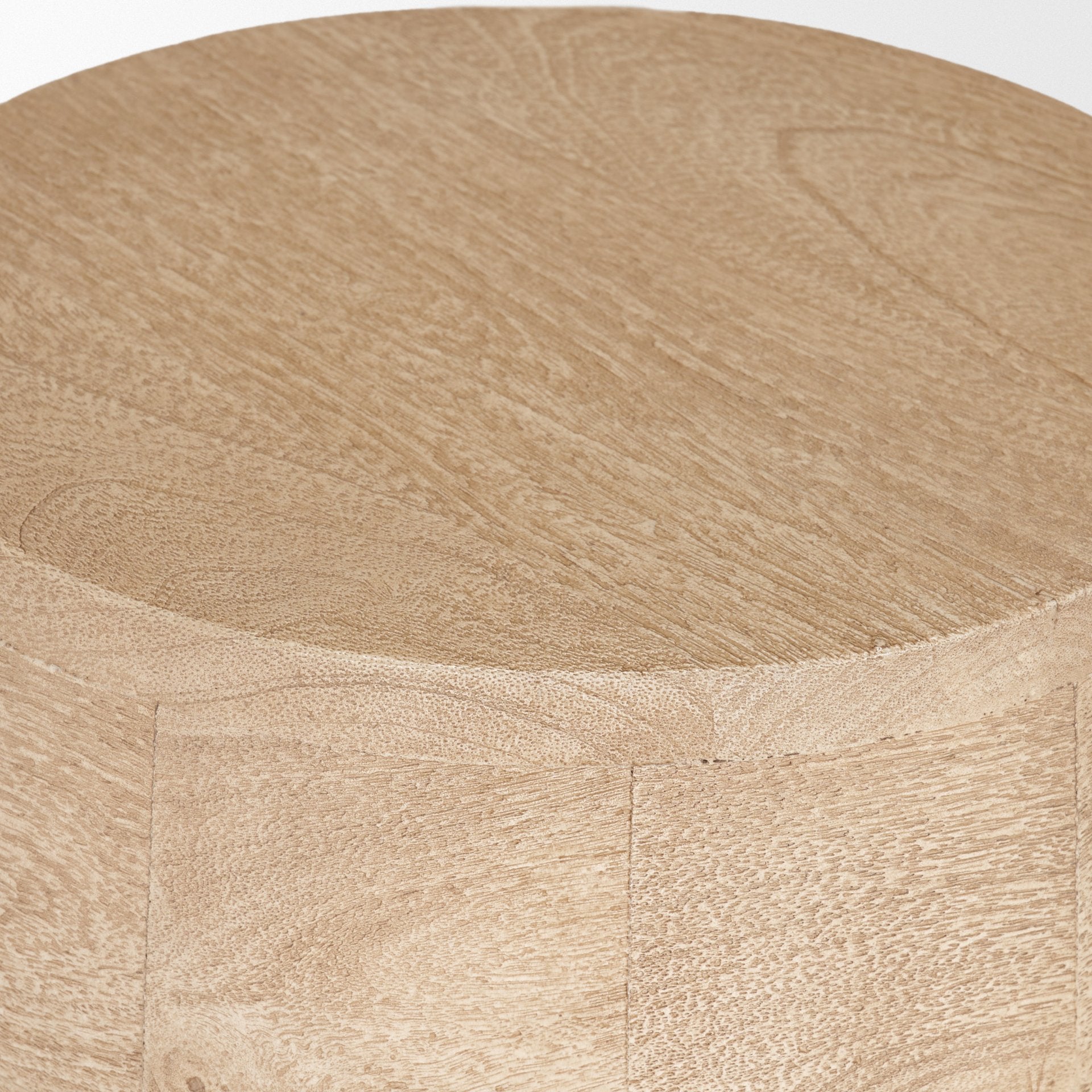 Cove Light Brown Sculptural Open Side Table - Central Designs