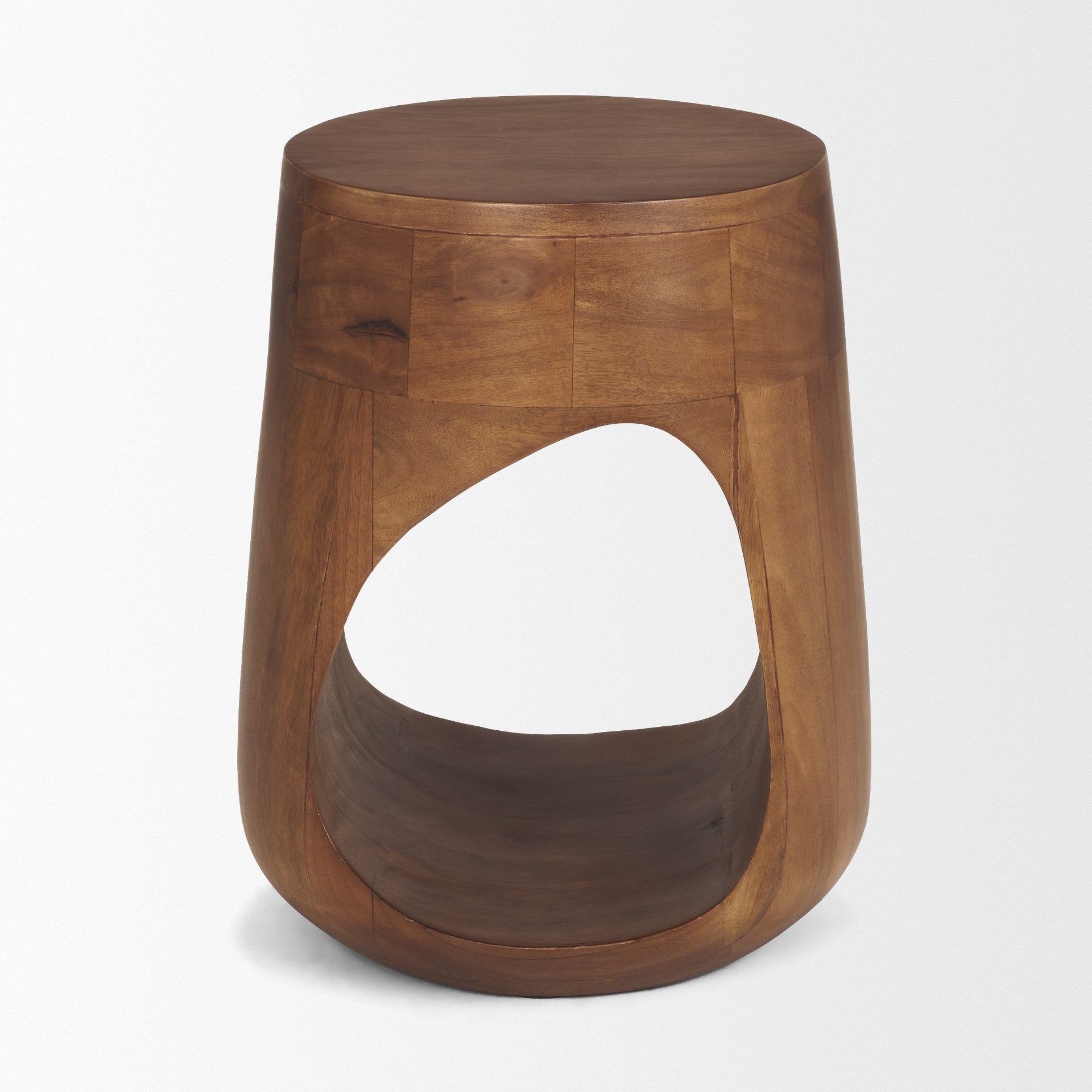 Cove Mid - Brown Sculptural Open Side Table - Central Designs