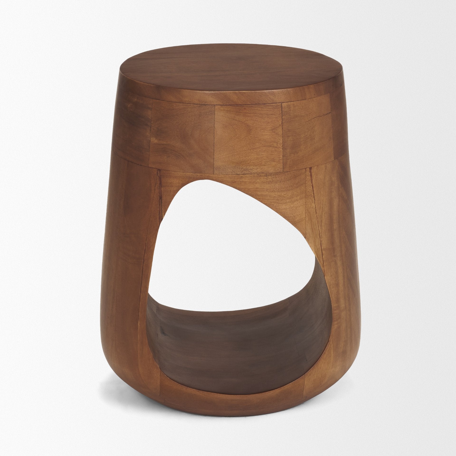 Cove Mid - Brown Sculptural Open Side Table - Central Designs