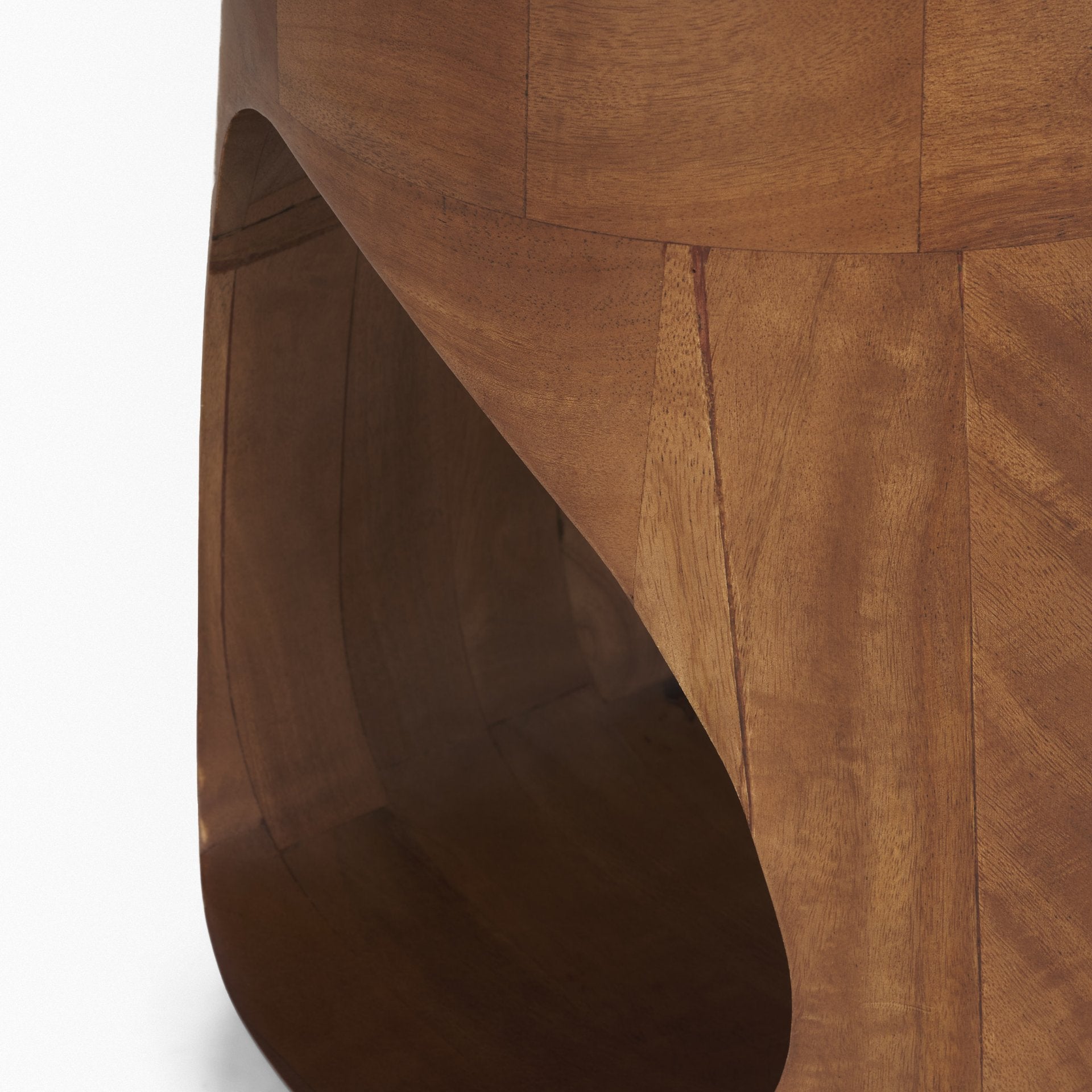 Cove Mid - Brown Sculptural Open Side Table - Central Designs