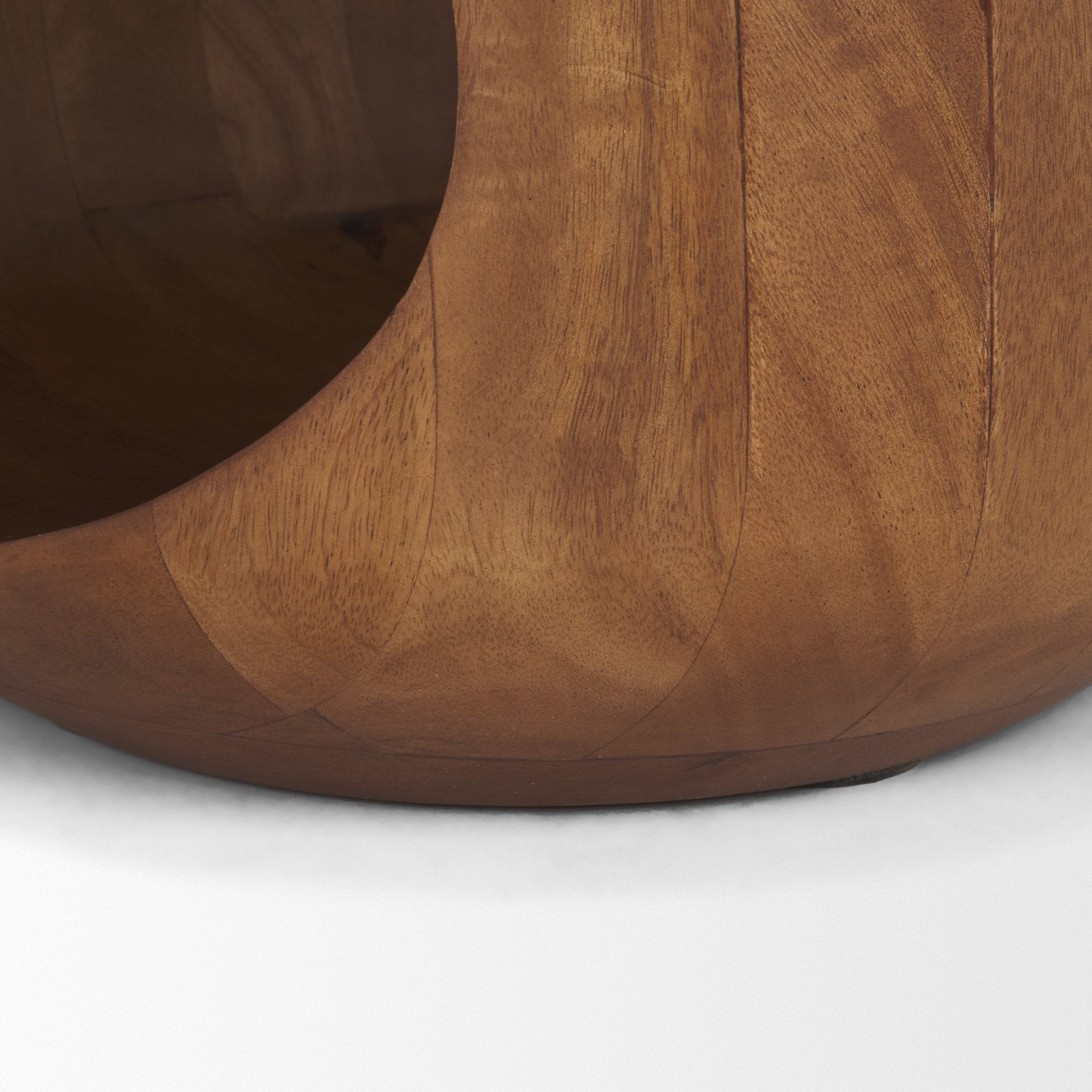 Cove Mid - Brown Sculptural Open Side Table - Central Designs