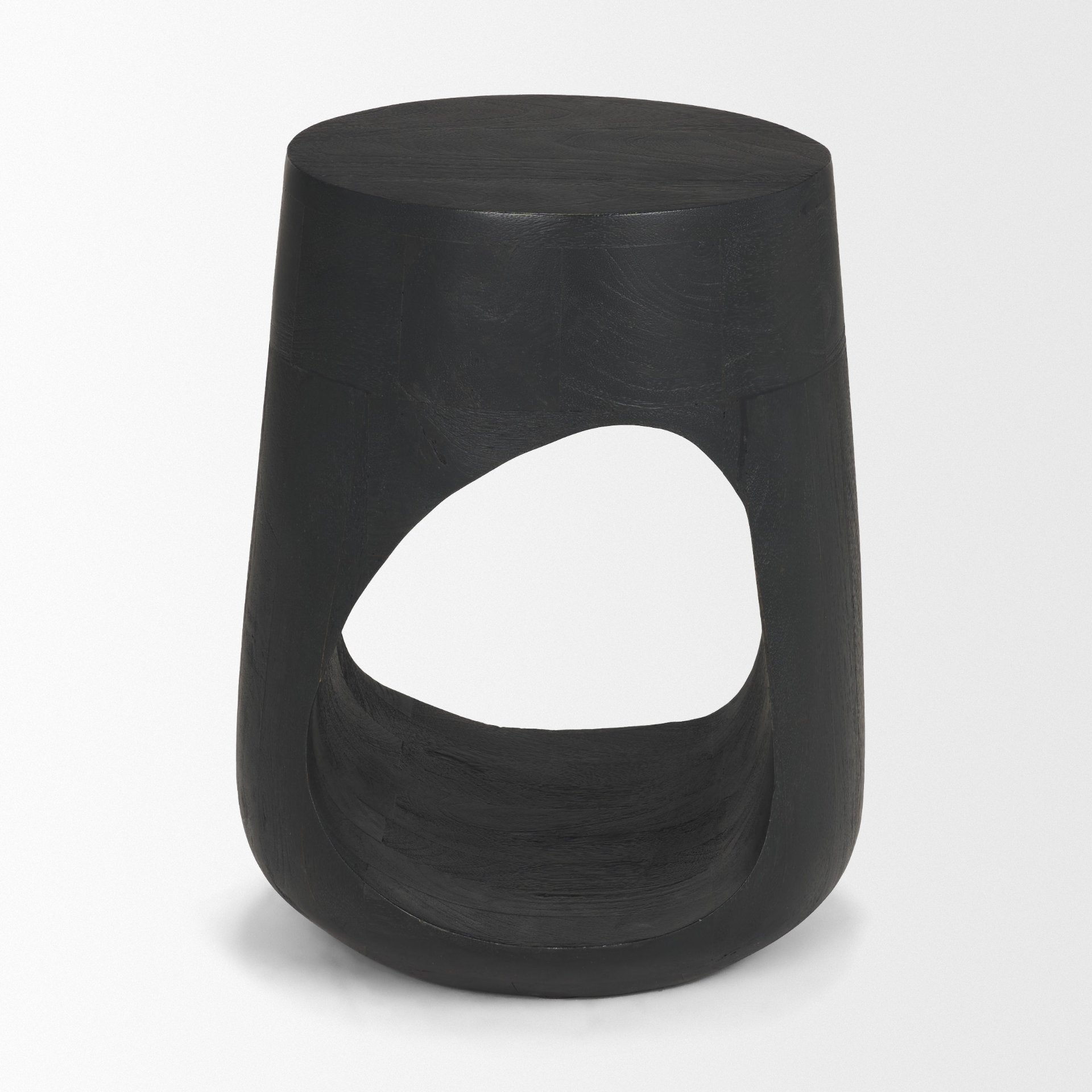 Cove Dark Brown Sculptural Open Side Table - Central Designs