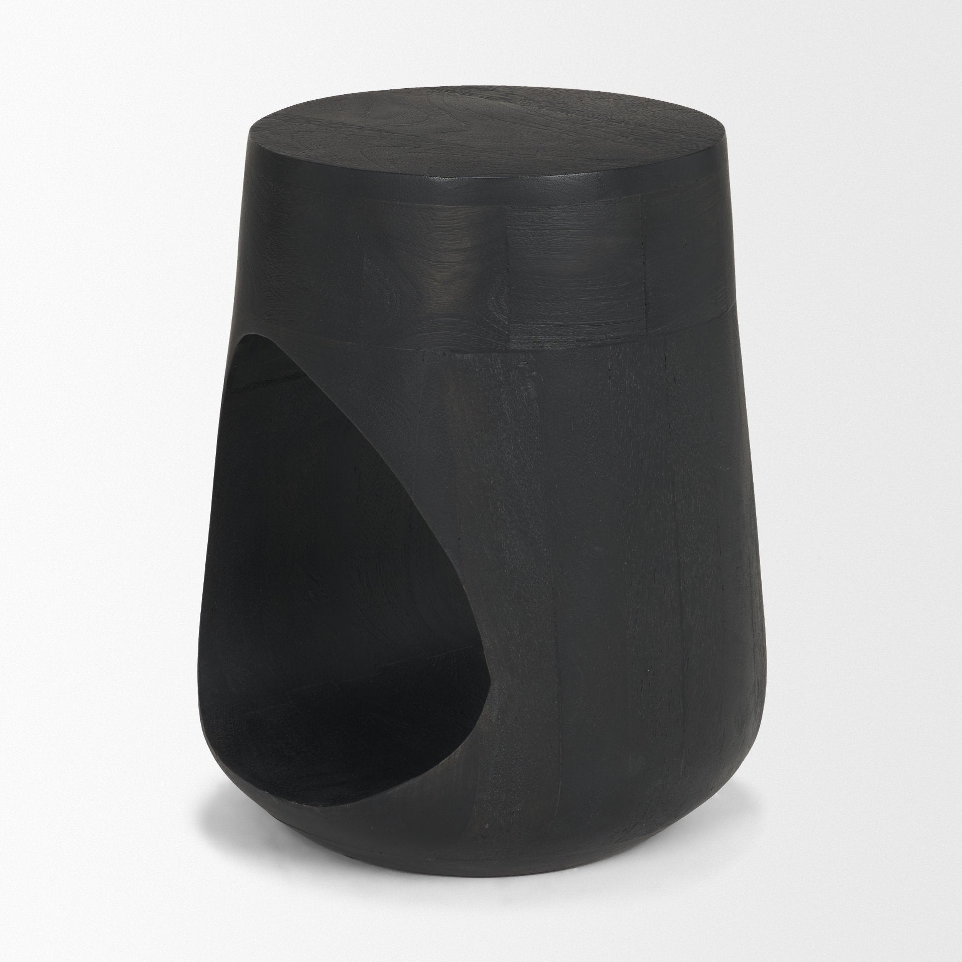 Cove Dark Brown Sculptural Open Side Table - Central Designs