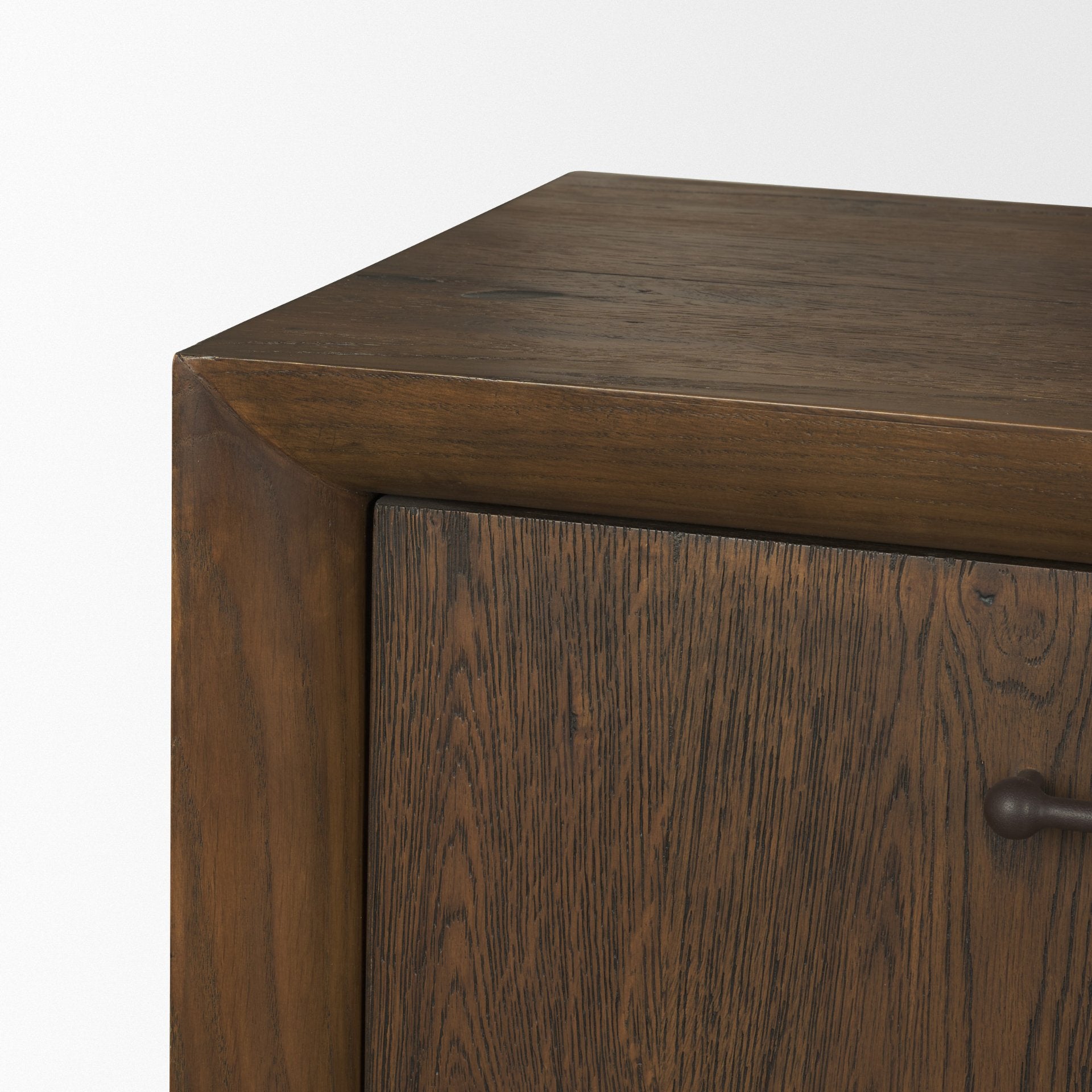 Belford 94" Dark Brown Oak Wood Media Console - Central Designs
