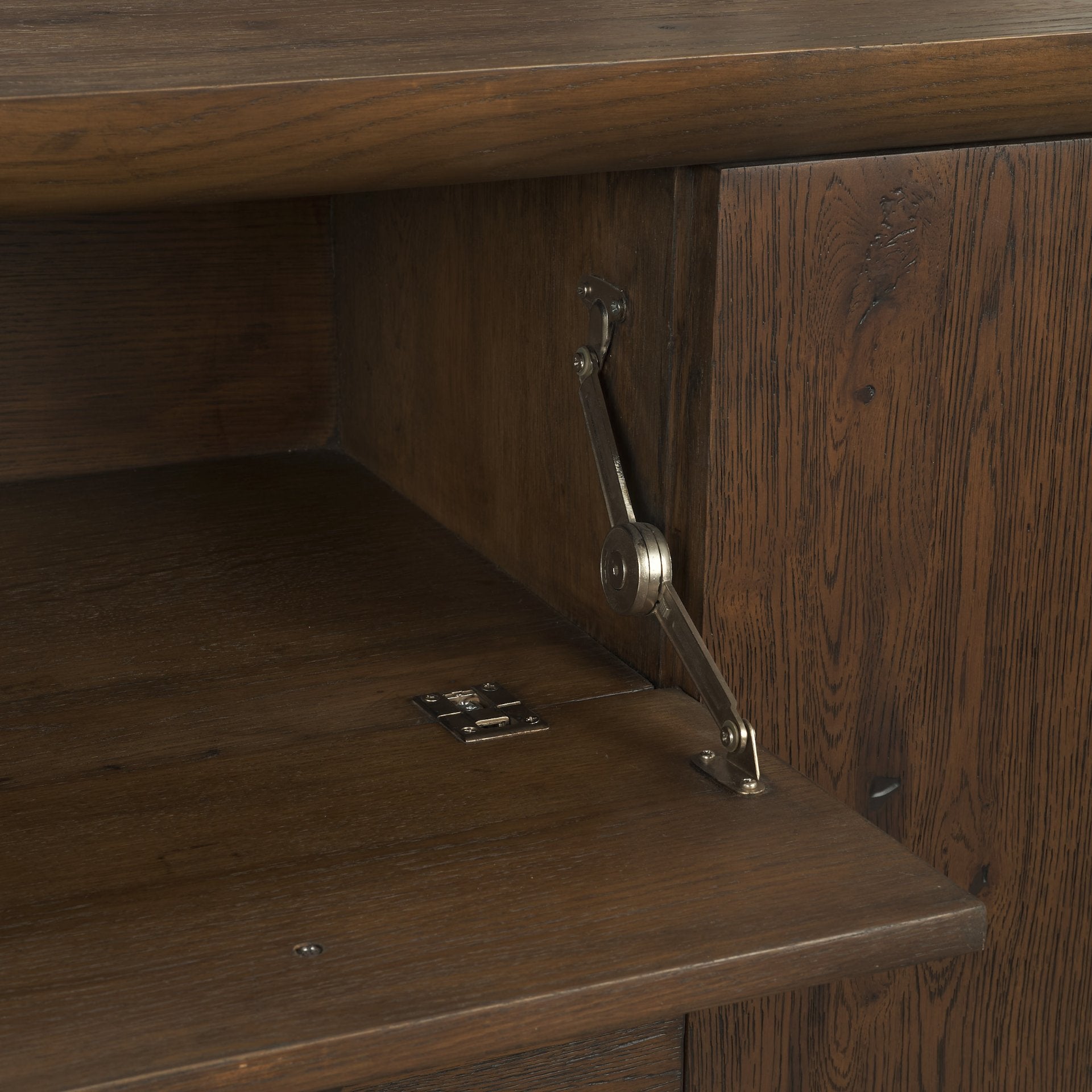 Belford 94" Dark Brown Oak Wood Media Console - Central Designs