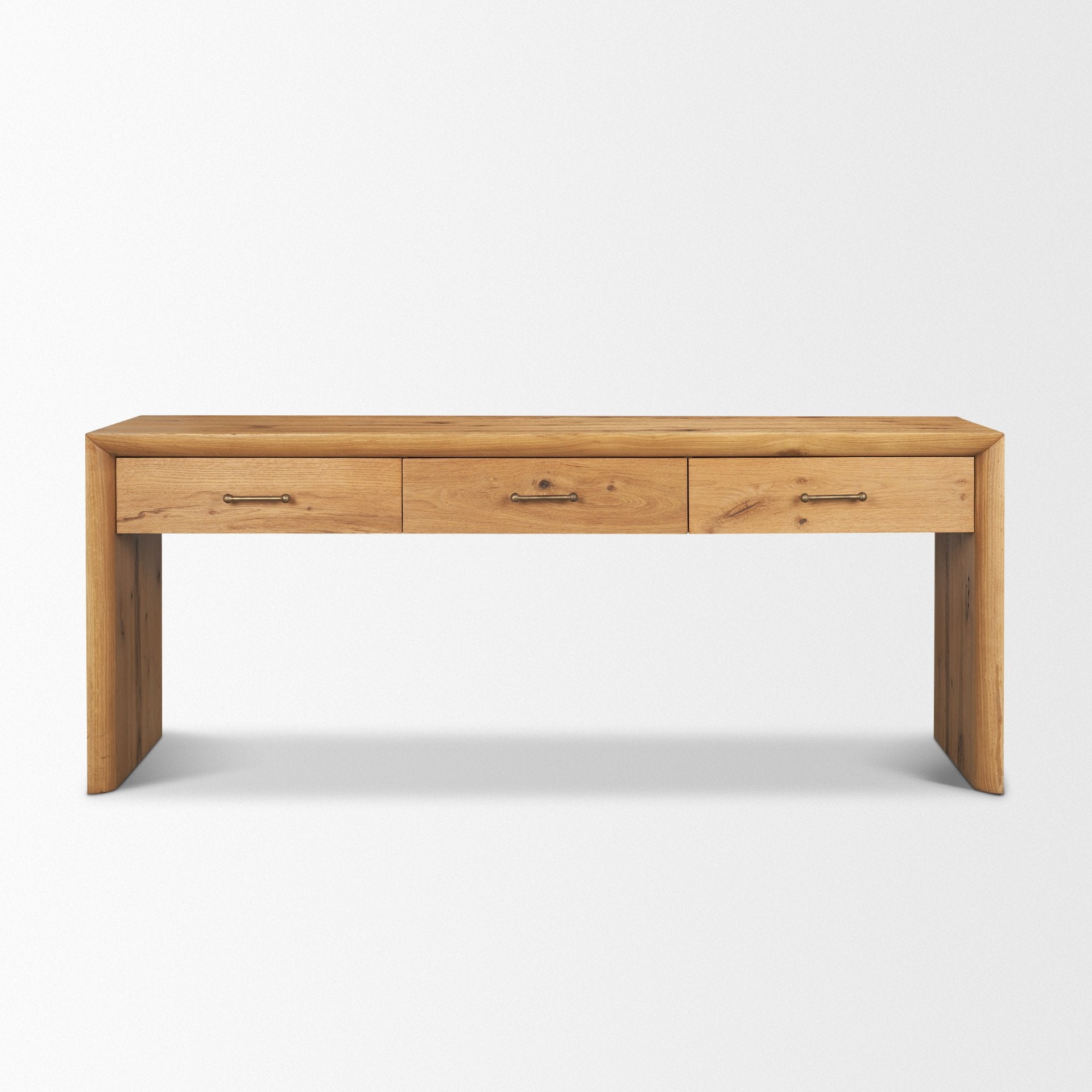 Belford 72" Light Brown Oak Wood Console Table - Central Designs