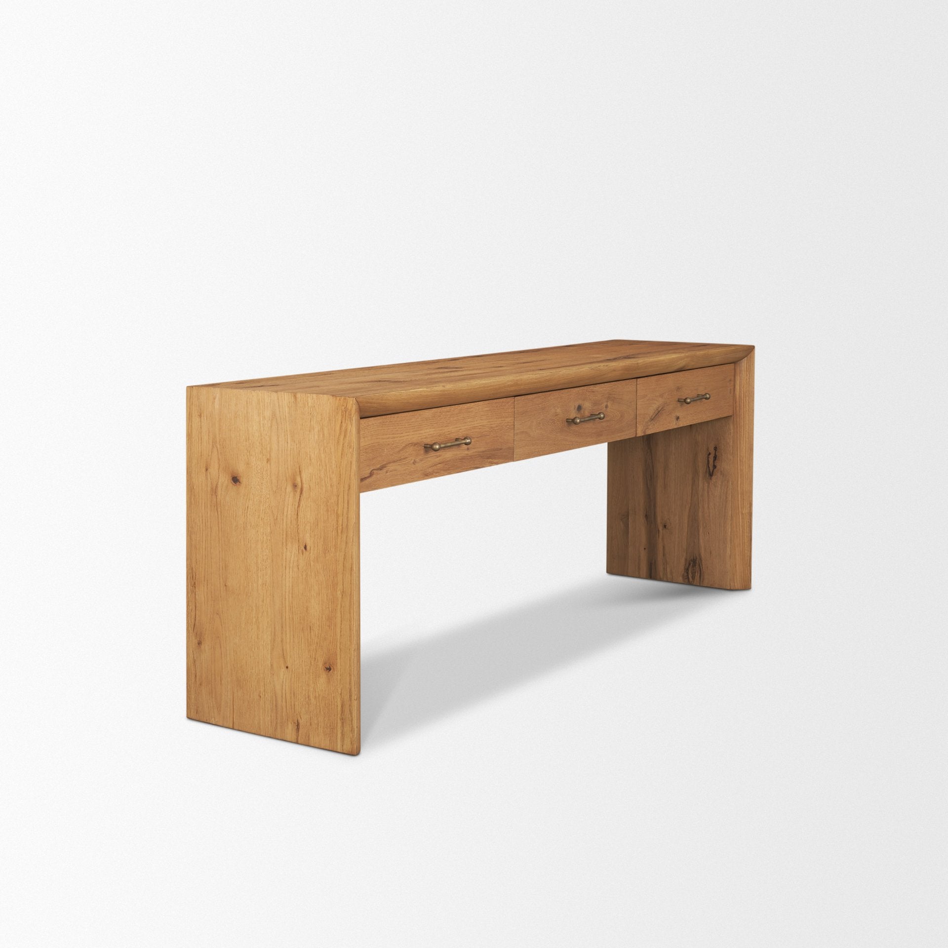 Belford 72" Light Brown Oak Wood Console Table - Central Designs