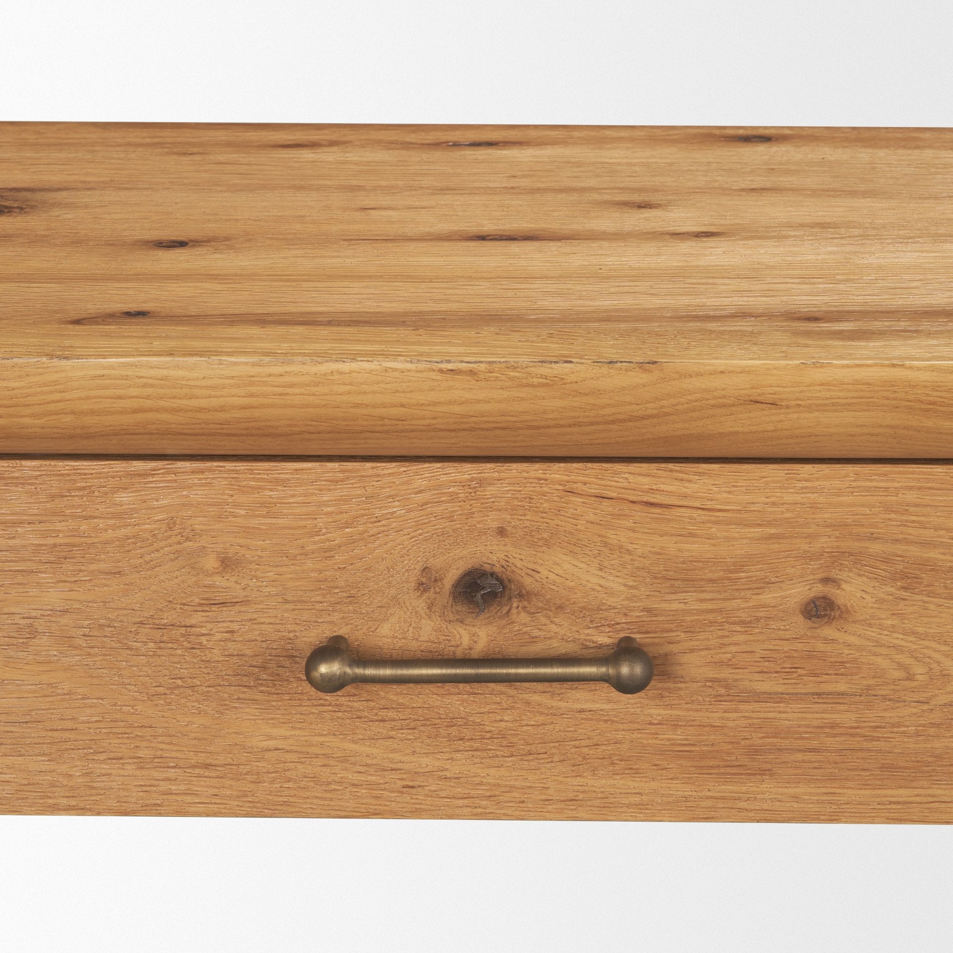Belford 72" Light Brown Oak Wood Console Table - Central Designs