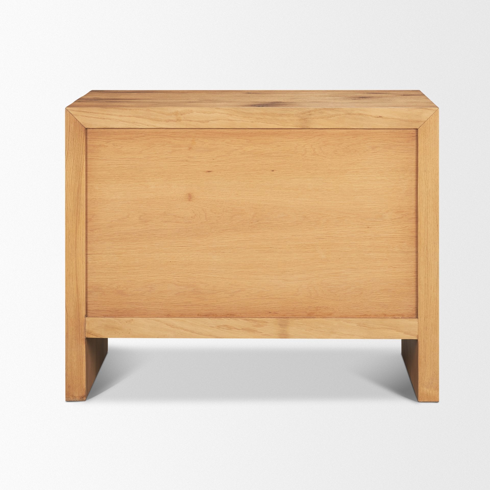 Belford 3 - Drawer Light Brown Oak Wood Closed Nightstand - Central Designs