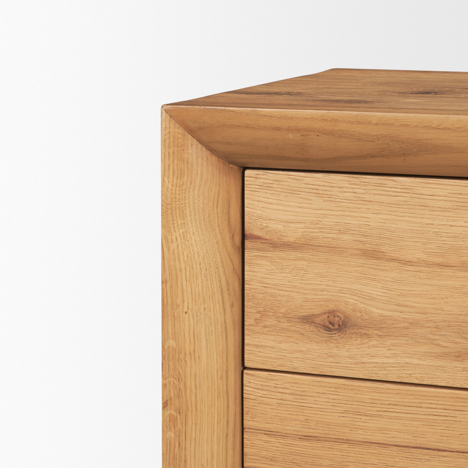 Belford 3 - Drawer Light Brown Oak Wood Closed Nightstand - Central Designs