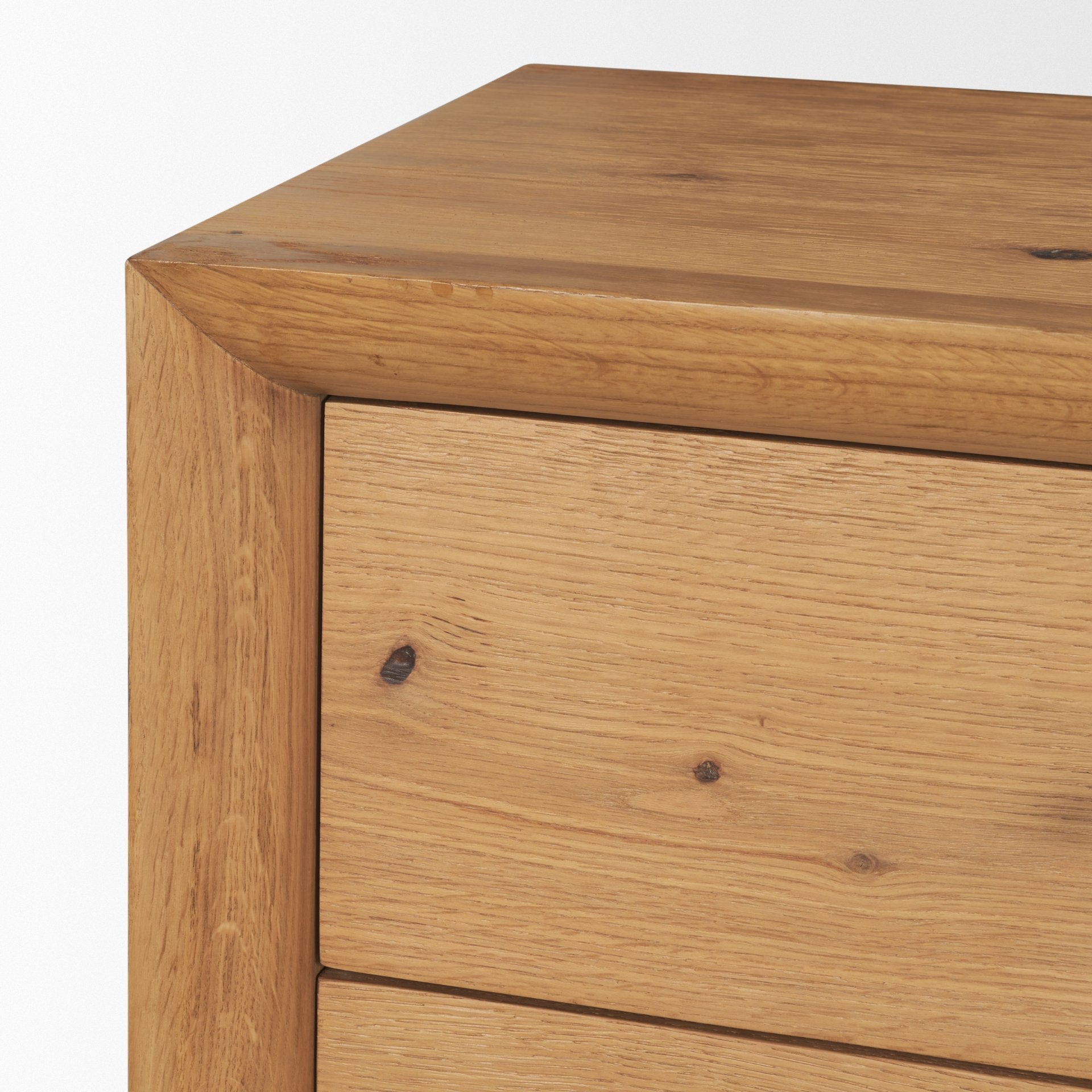 Belford 6 - Drawer Light Brown Oak Wood Dresser - Central Designs