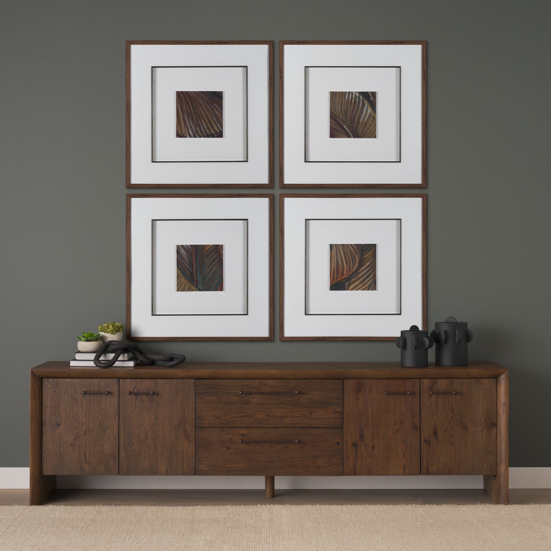 Belford 94" Dark Brown Oak Wood Media Console - Central Designs