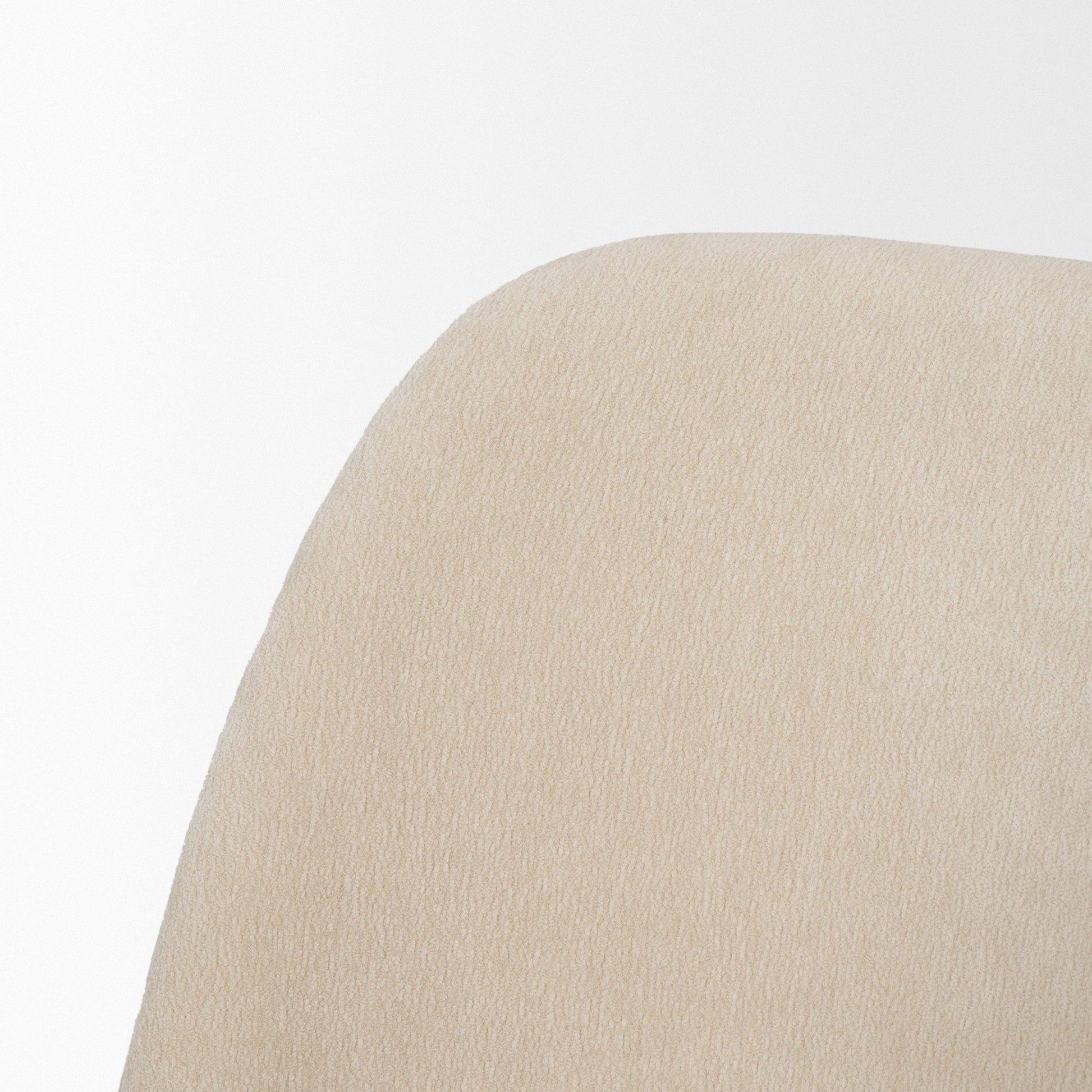 Abbie Curved Back Oatmeal Fabric Dining Side Chair - Central Designs