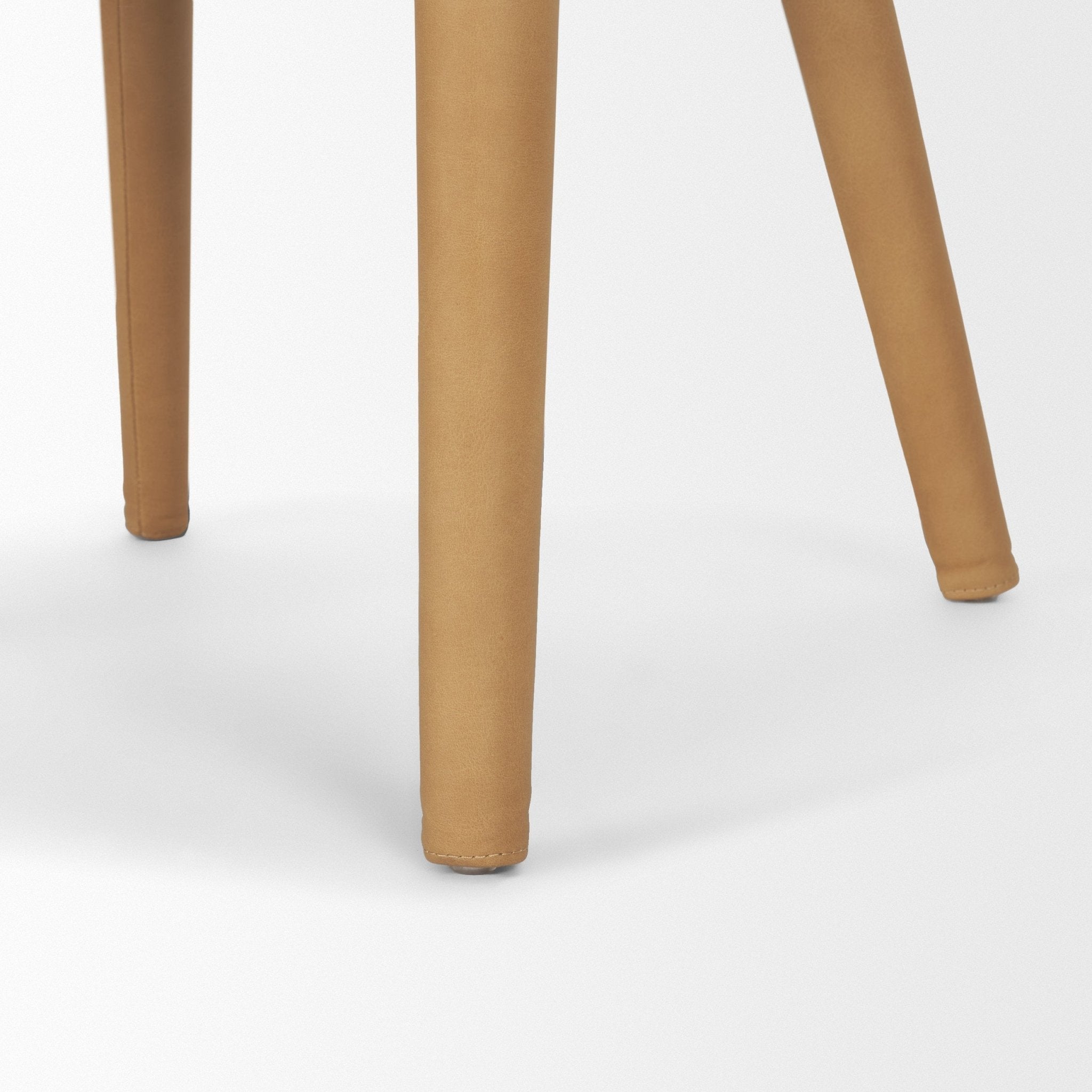 Nolan Slope Tan Leather Dining Chair - Central Designs