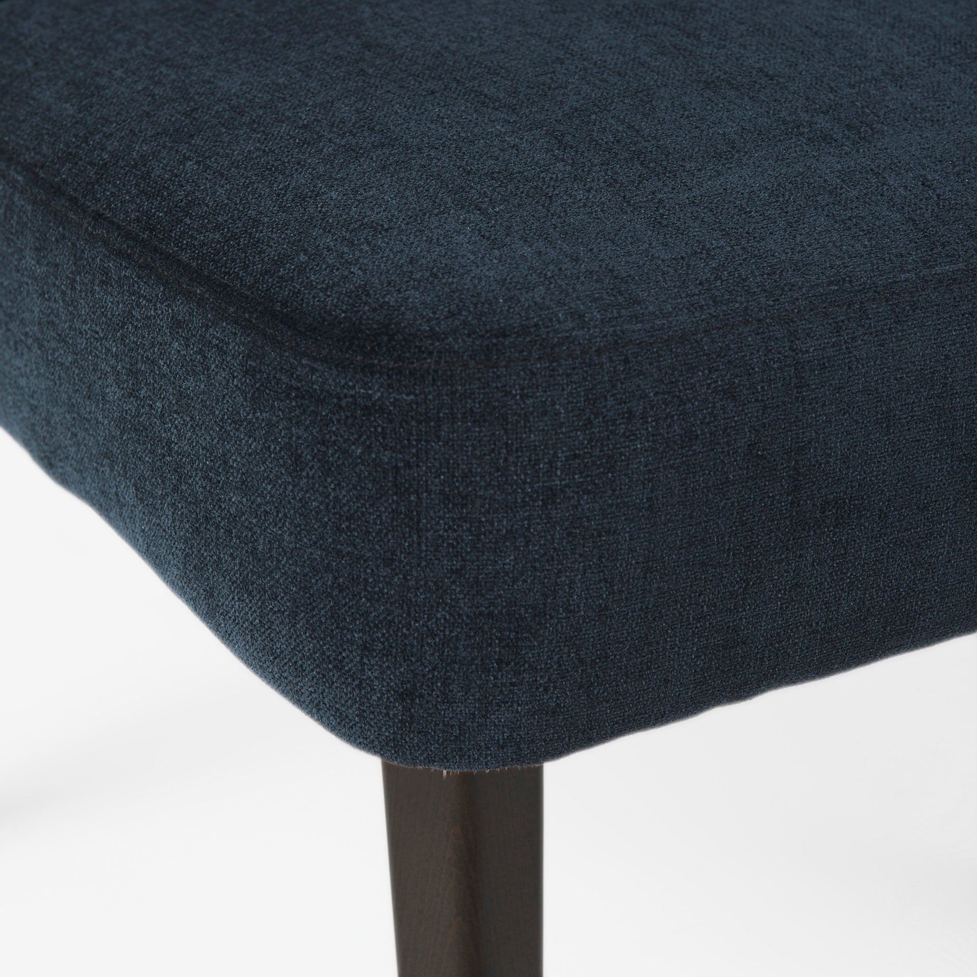 Niles 23.5L x 24W x 32H Navy Fabric Seat W/ Dark Brown Wooden Legs Wingback Dining Chair (Andes 600) - Central Designs