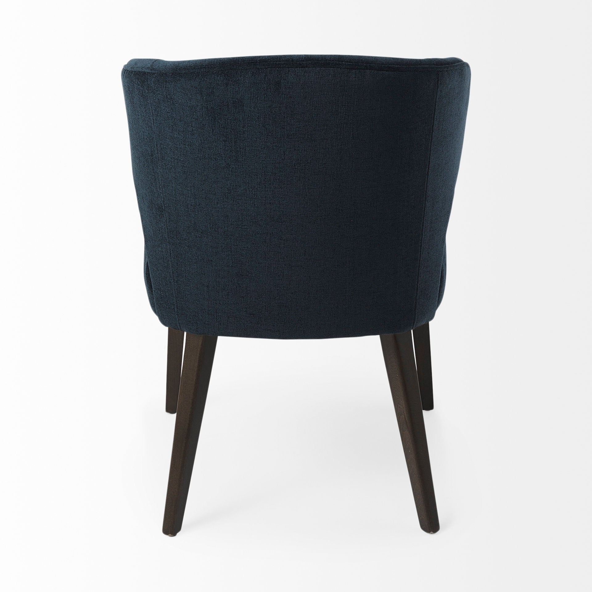 Niles 23.5L x 24W x 32H Navy Fabric Seat W/ Dark Brown Wooden Legs Wingback Dining Chair (Andes 600) - Central Designs