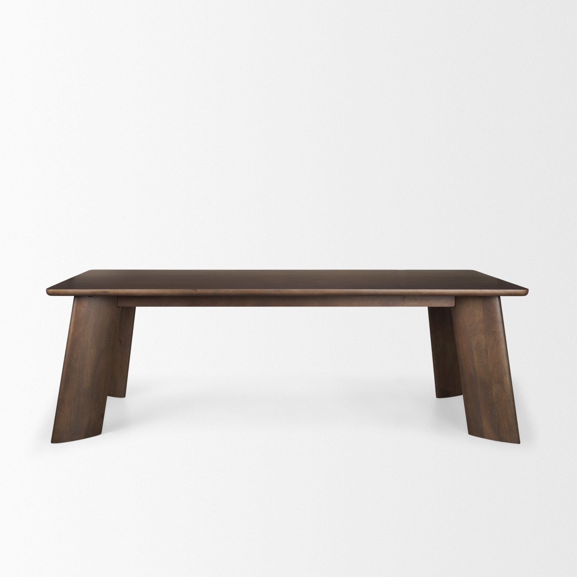 Jonan Solid Dark Brown Mango Wood Rectangular Dining Table - Central Designs