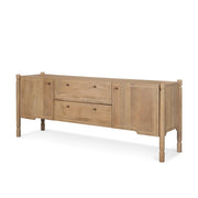 Phil Light Brown Wood 2 Door 1 Drawer w/ Pull Down Media Console - Central Designs