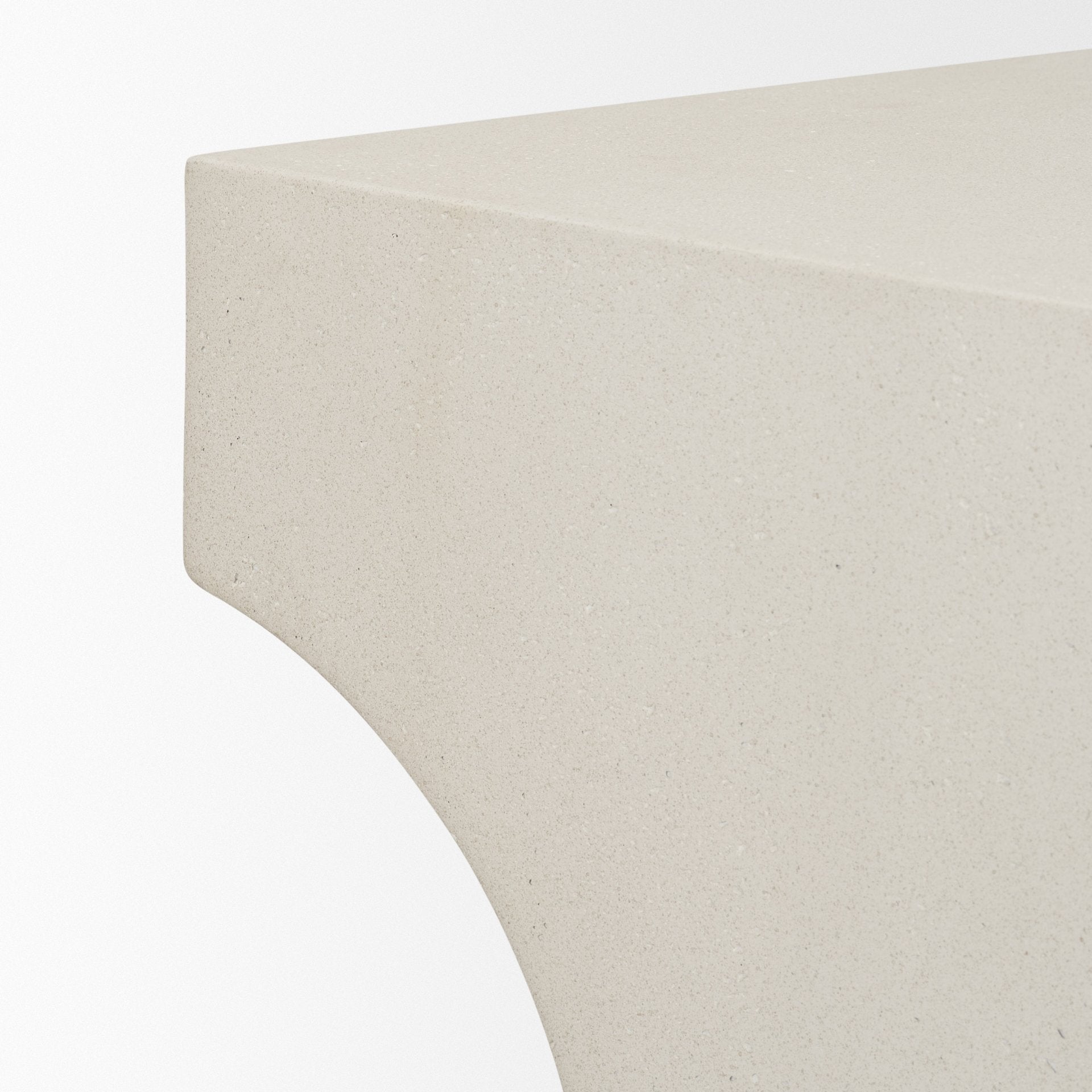 Bunda Square Sculptural Stone Finish Accent Table - Central Designs