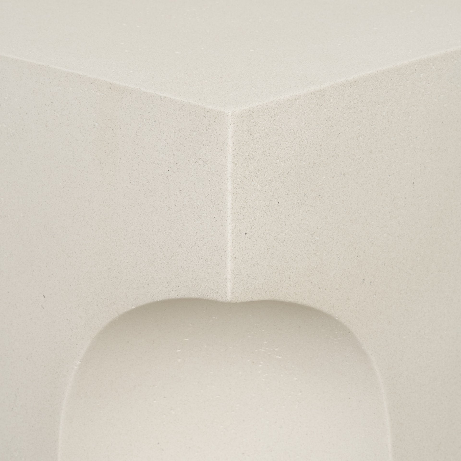 Bunda Square Sculptural Stone Finish Accent Table - Central Designs