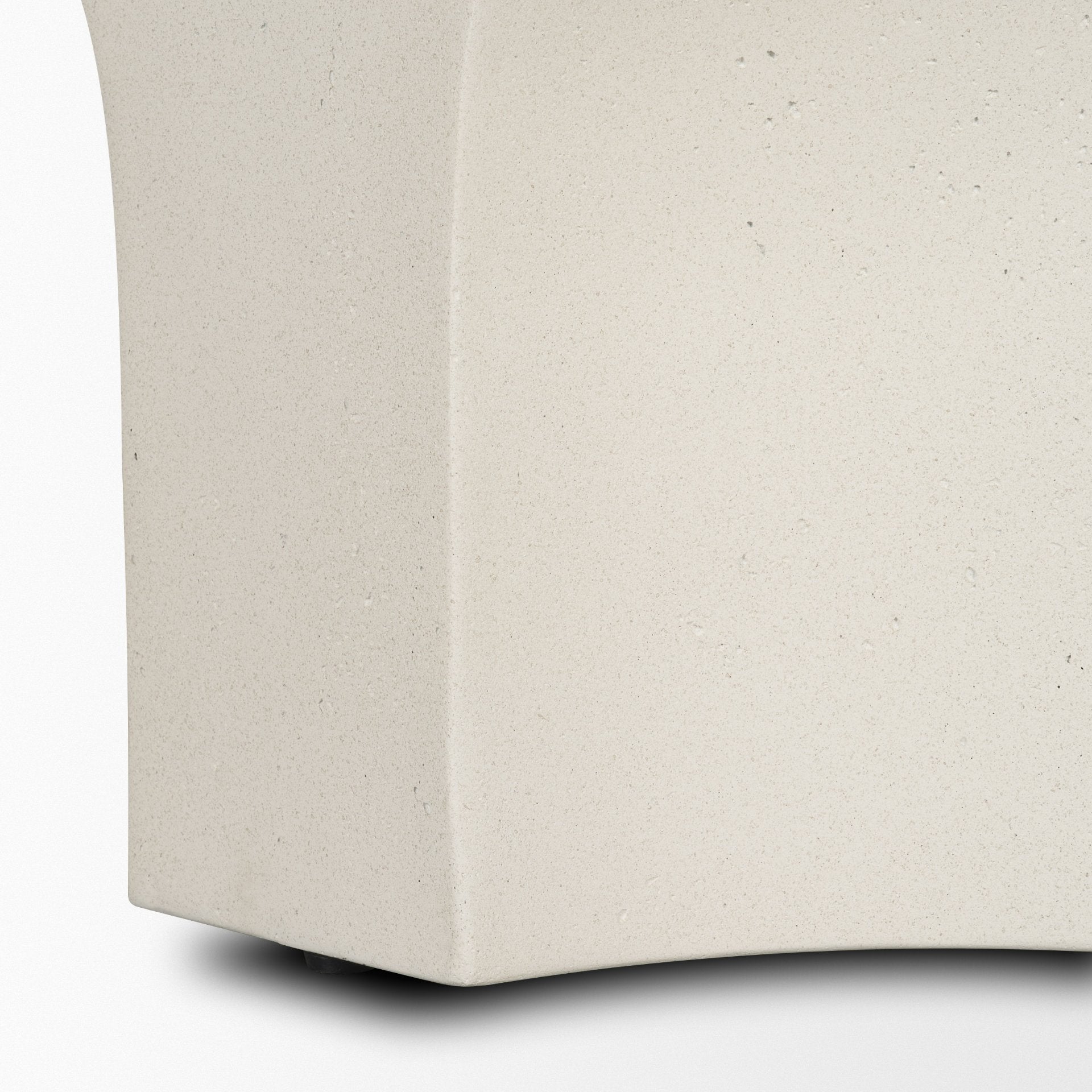 Bunda Square Sculptural Stone Finish Accent Table - Central Designs
