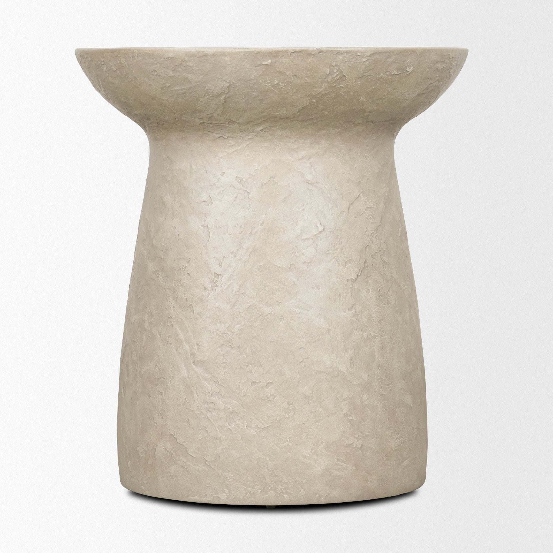 Mesa Round Stone Finish Pillar Accent Table - Central Designs