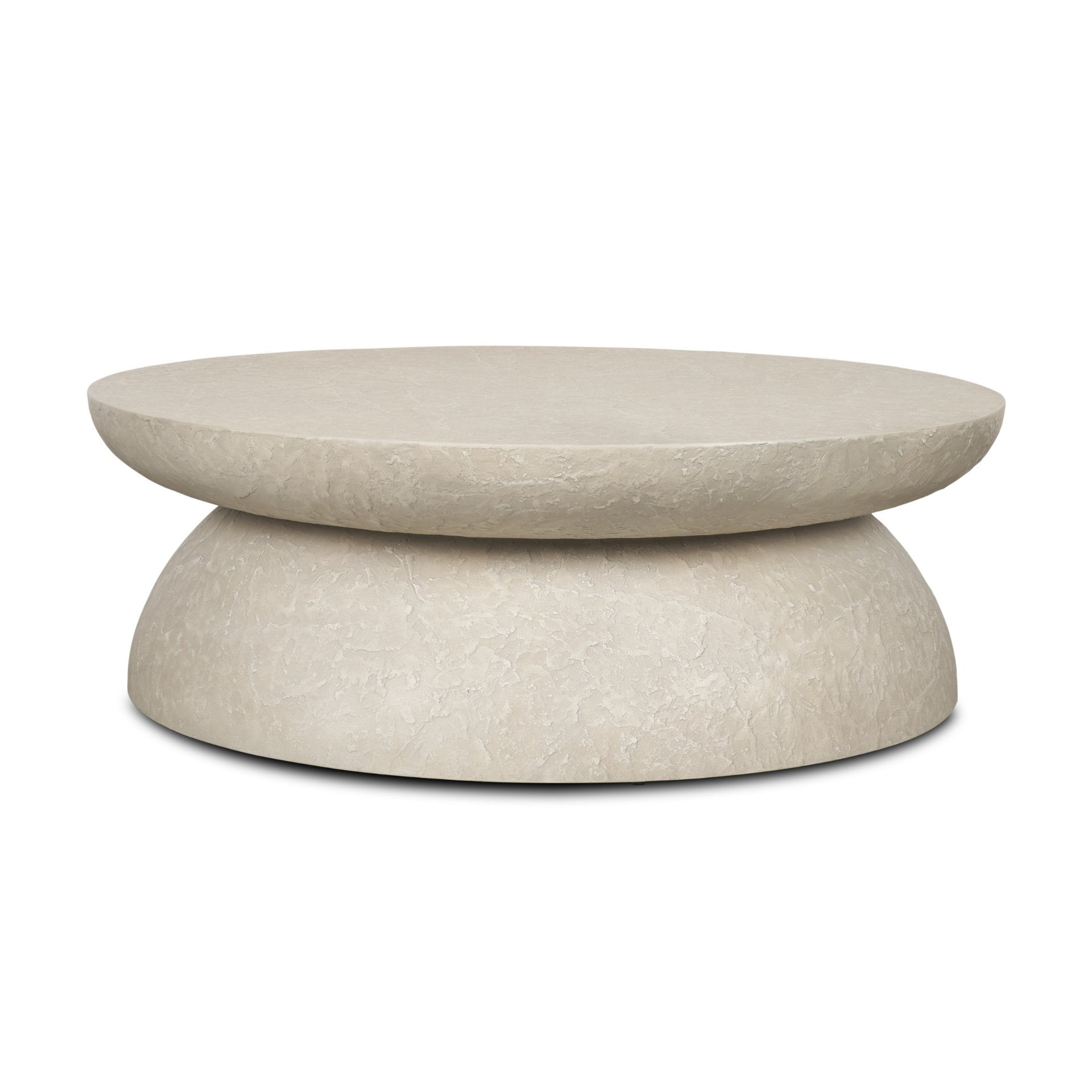 Mesa 48" Round Stone Finish Coffee Table - Central Designs