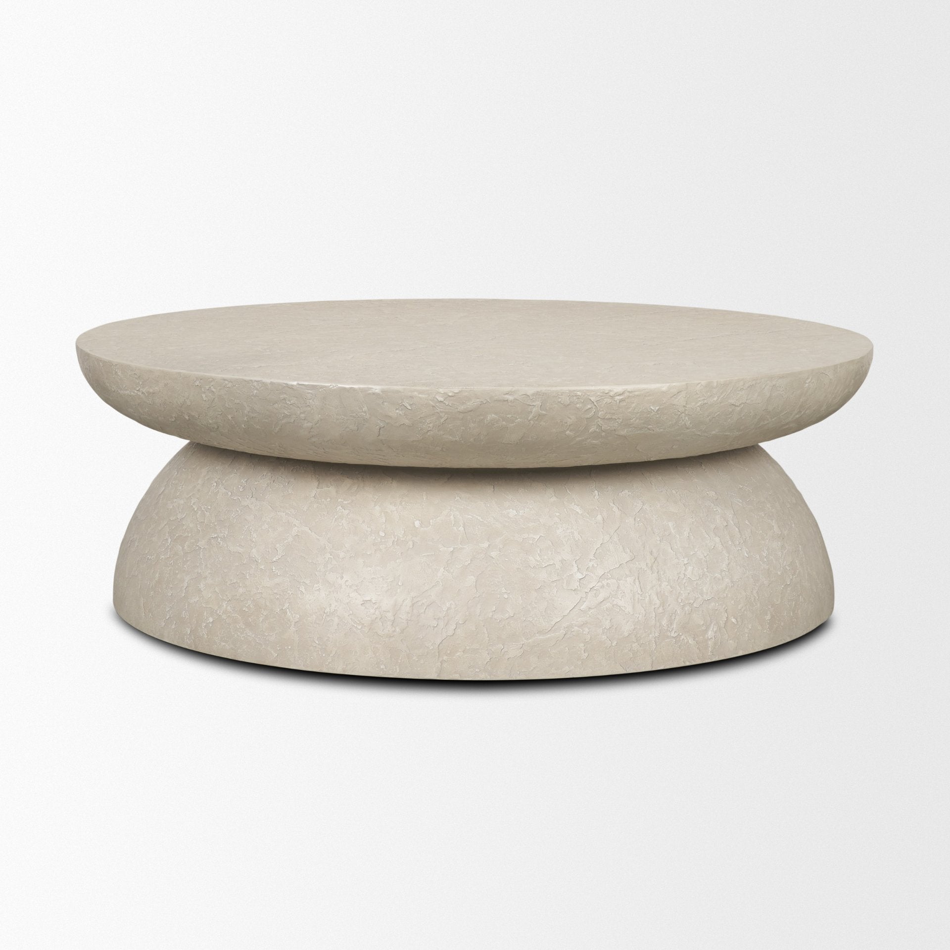 Mesa 48" Round Stone Finish Coffee Table - Central Designs