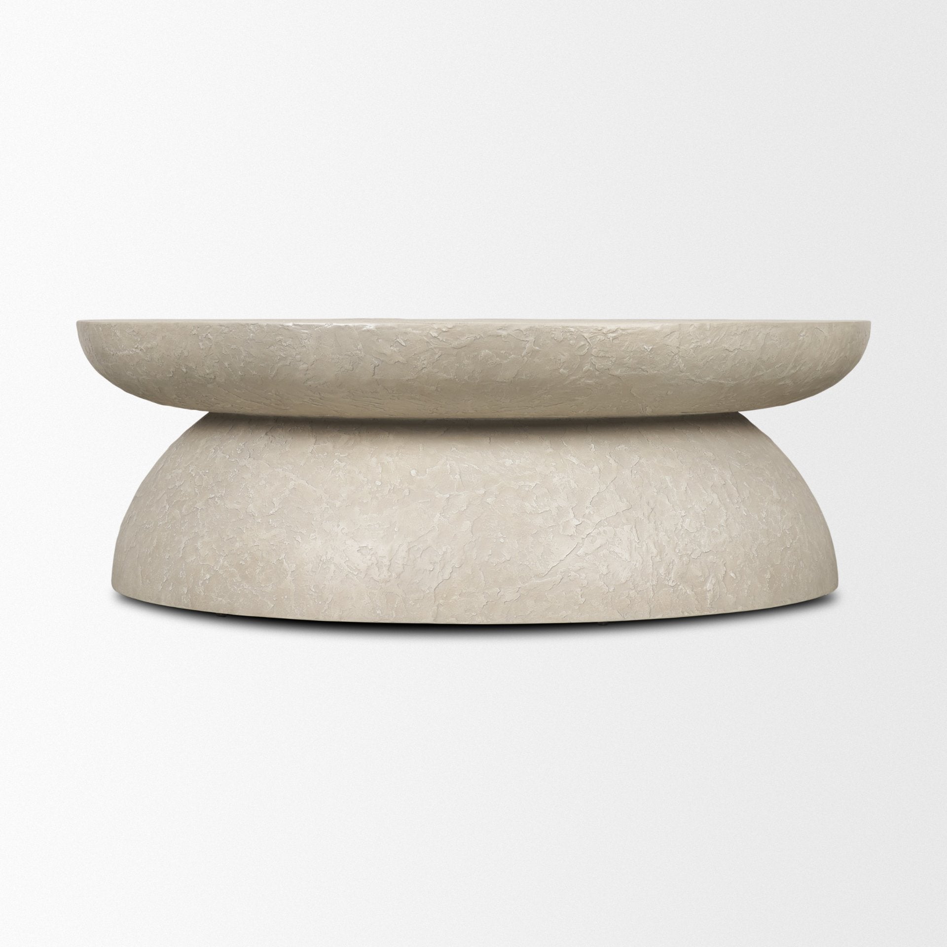 Mesa 48" Round Stone Finish Coffee Table - Central Designs