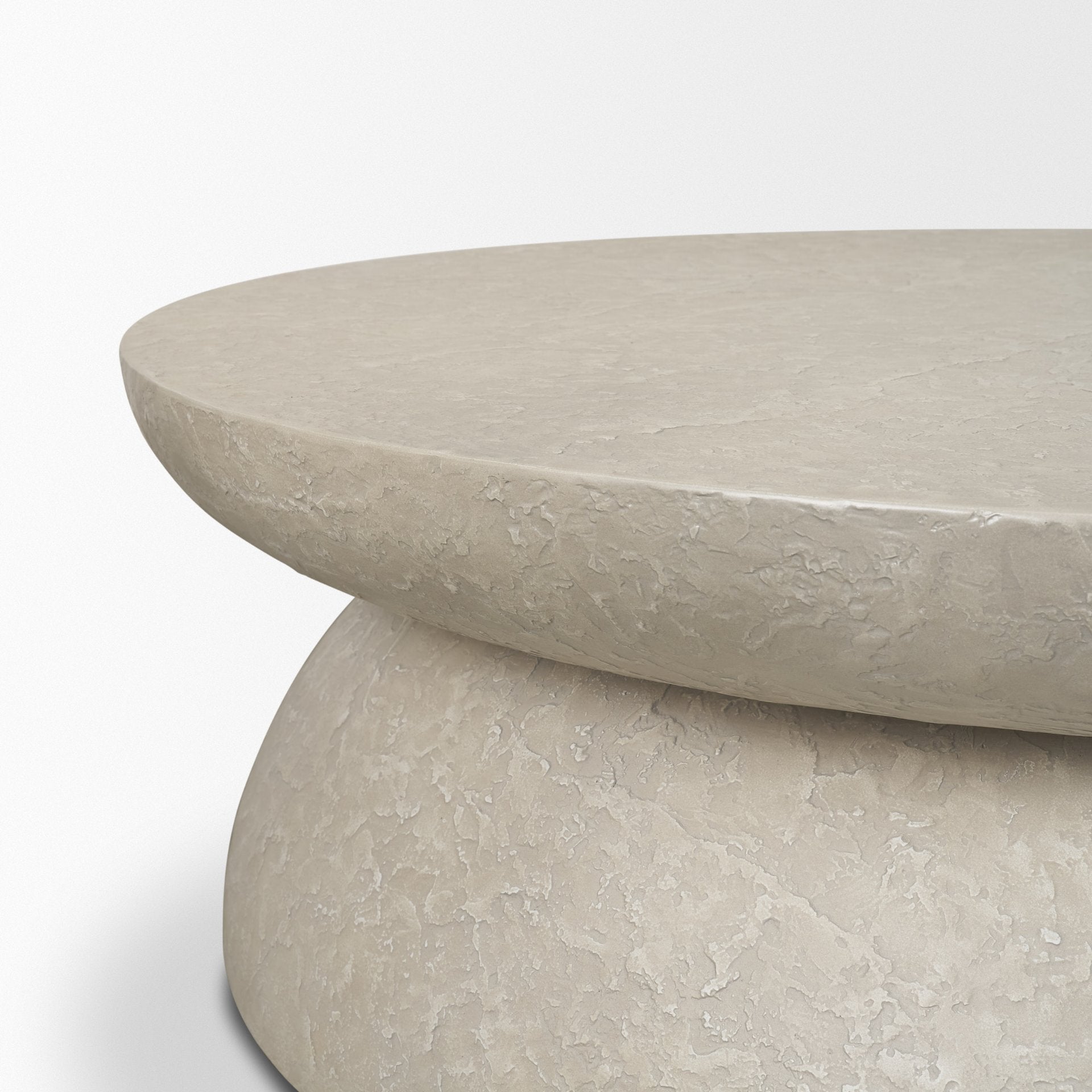Mesa 48" Round Stone Finish Coffee Table - Central Designs