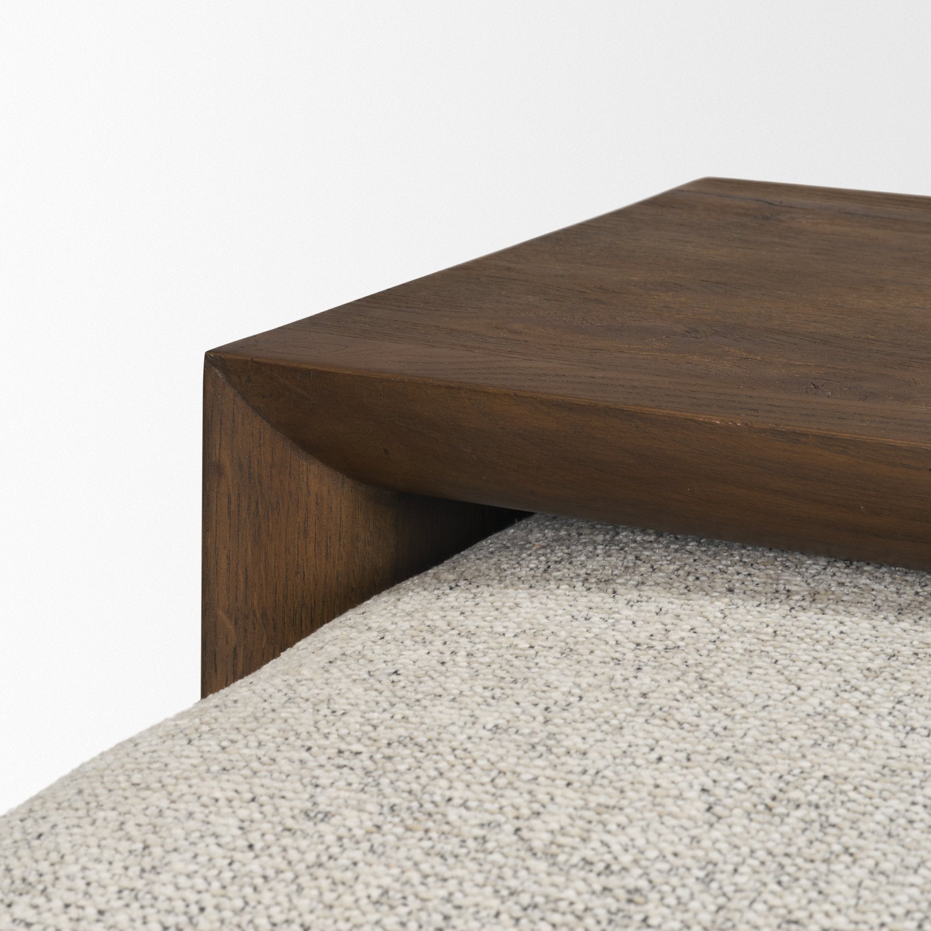 Trayden Gray Fabric w/ Brown Slider Top Coffee Table 55.0X 37.0X 46.0 (cm) - Central Designs